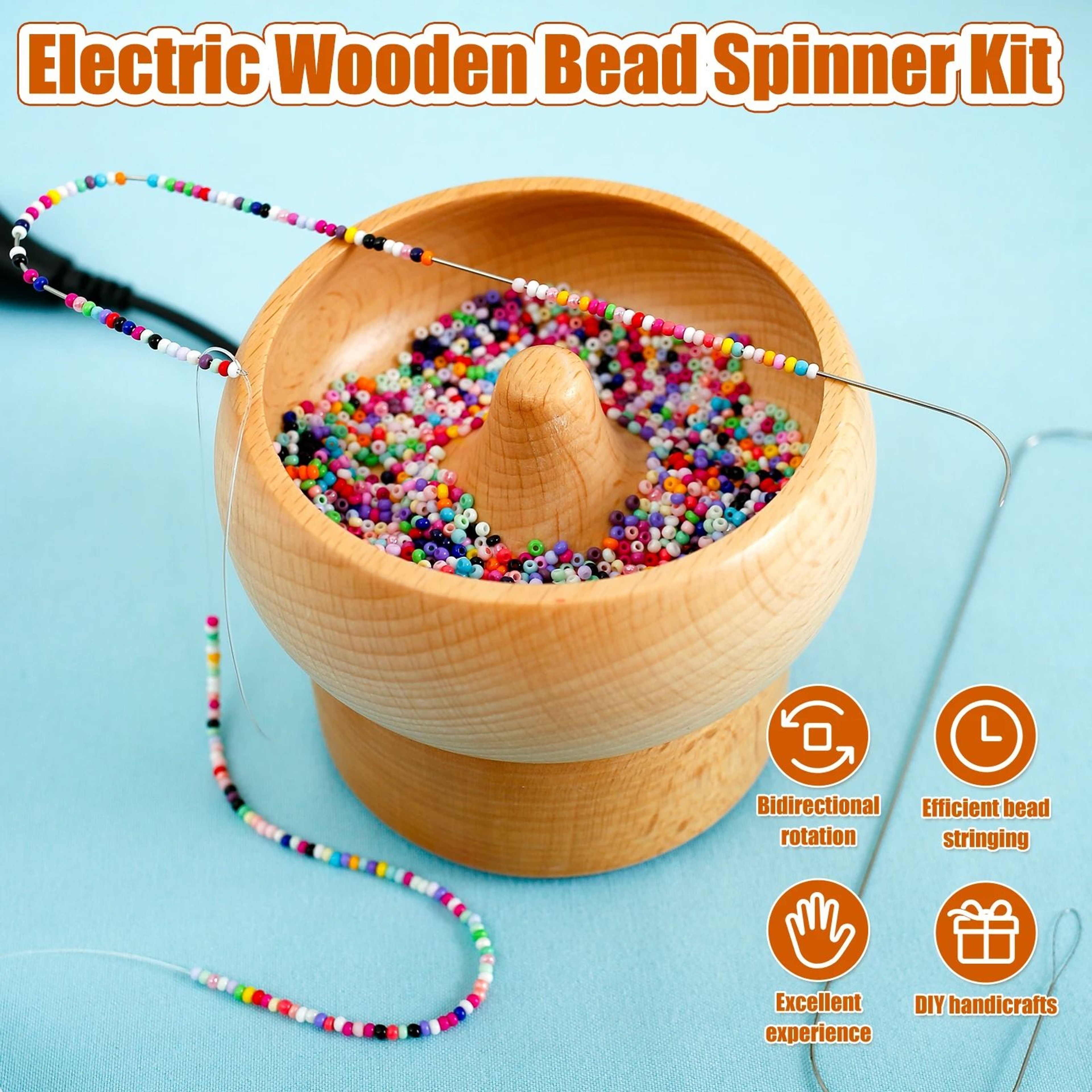 Electric Bead Spinner Machine With Needles And Thread For DIY Bracelet And Necklace Making 1