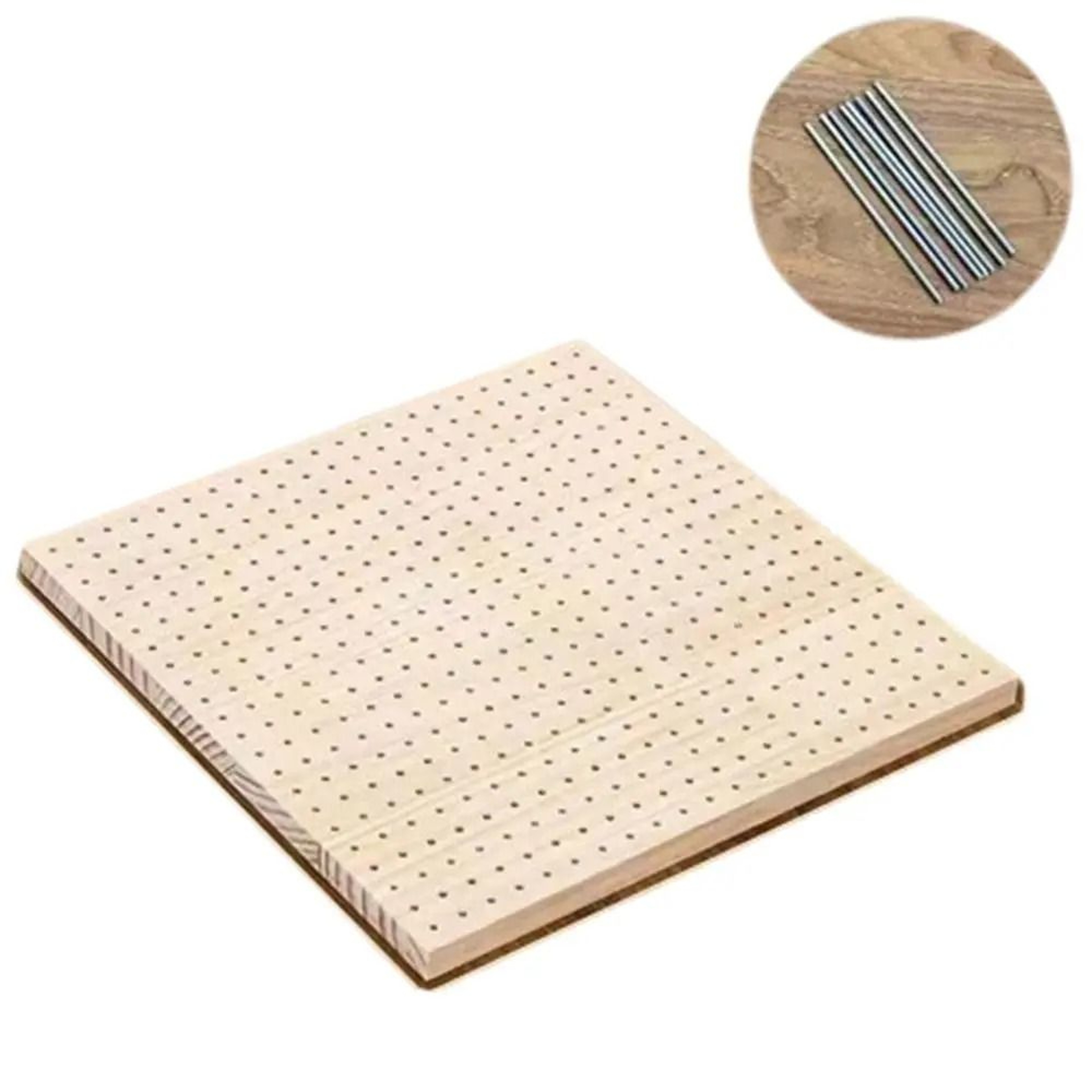 Square Wooden Crochet Blocking Board Set With Stainless Steel Pins For Knitting And Granny Squares 8
