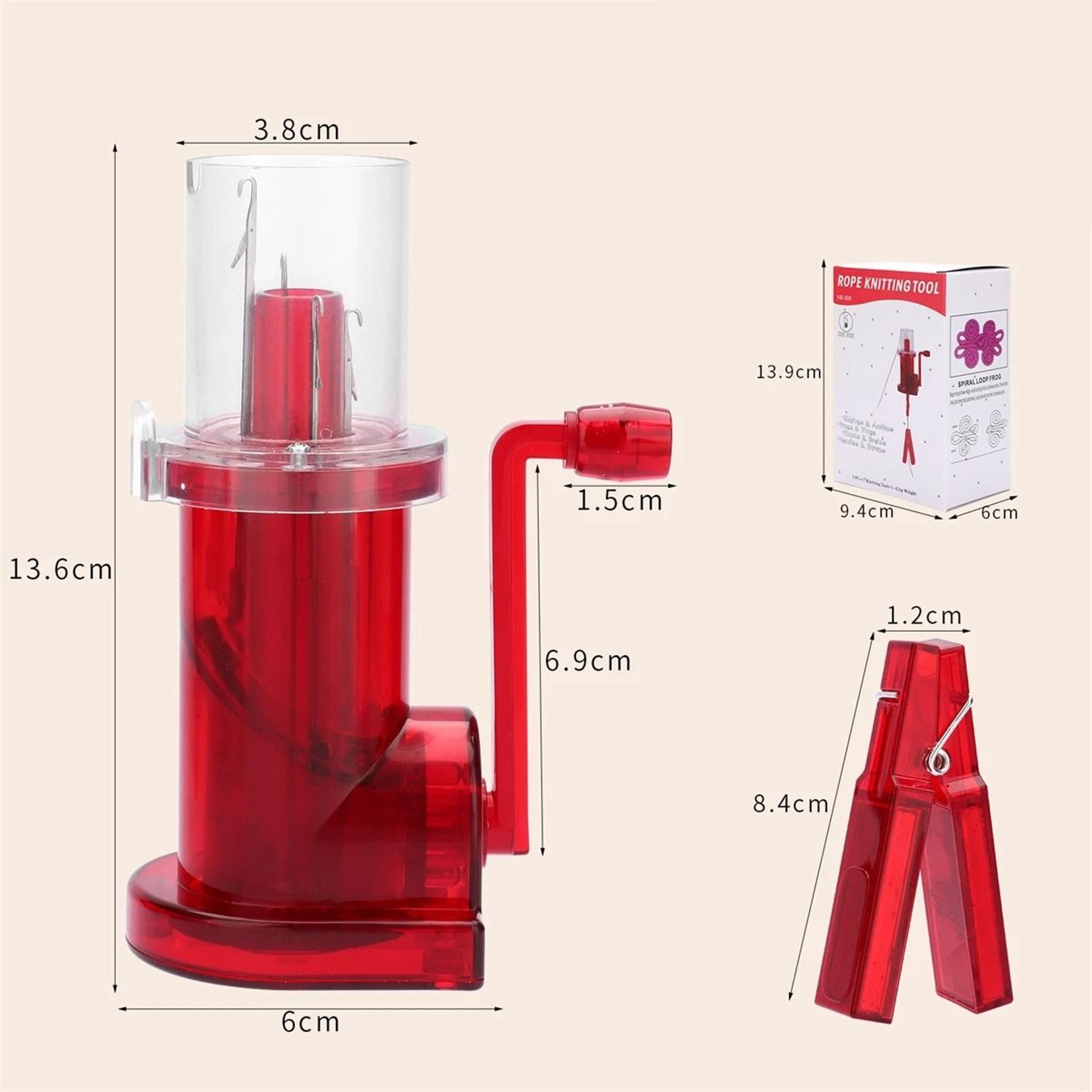 Hand Cranked Semi Automatic Rope Knitting Machine And Small Manual Weaving Tool For Sweaters And Sc 6