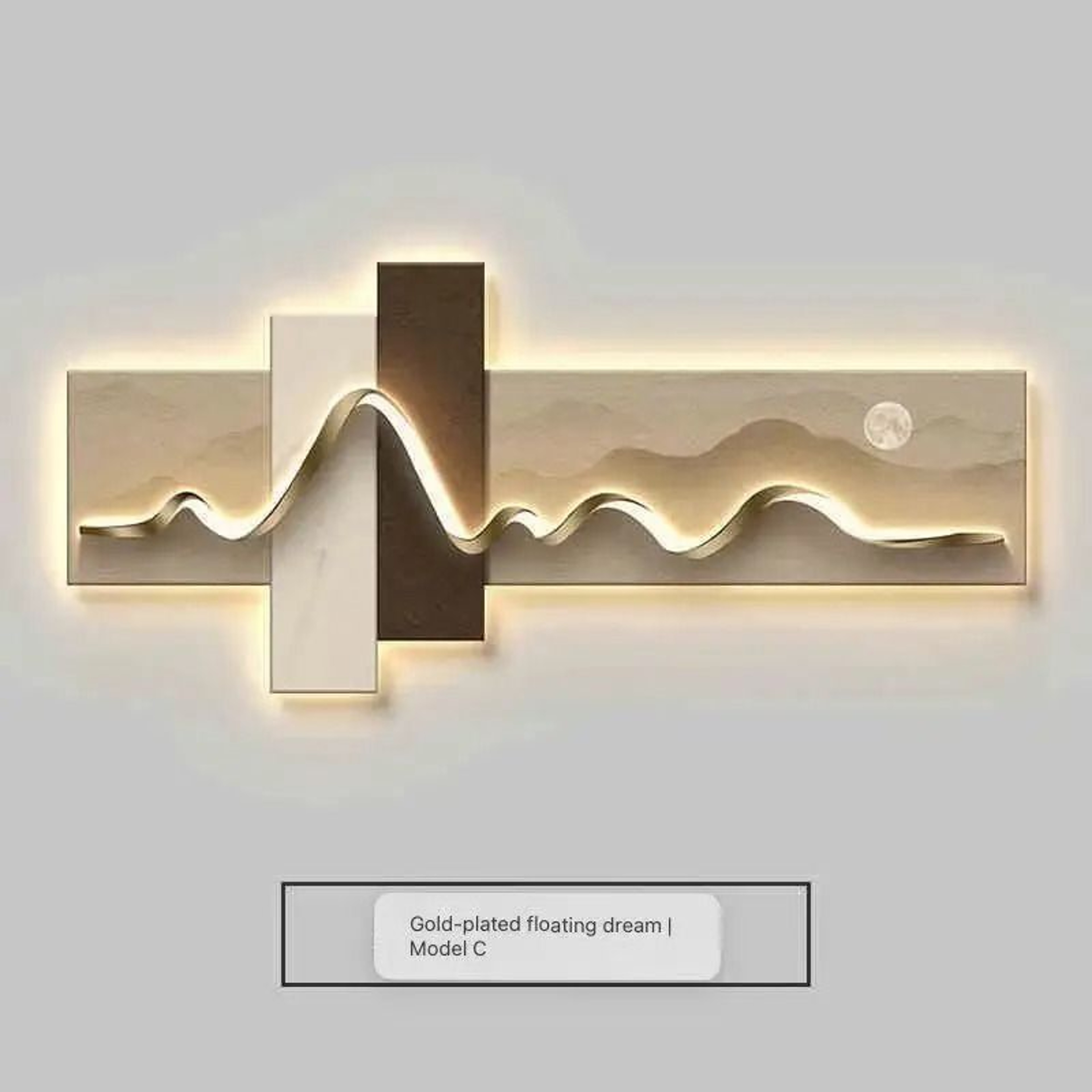 Modern Luxury LED Ambient Light Wall Art Painting For Living Room 5