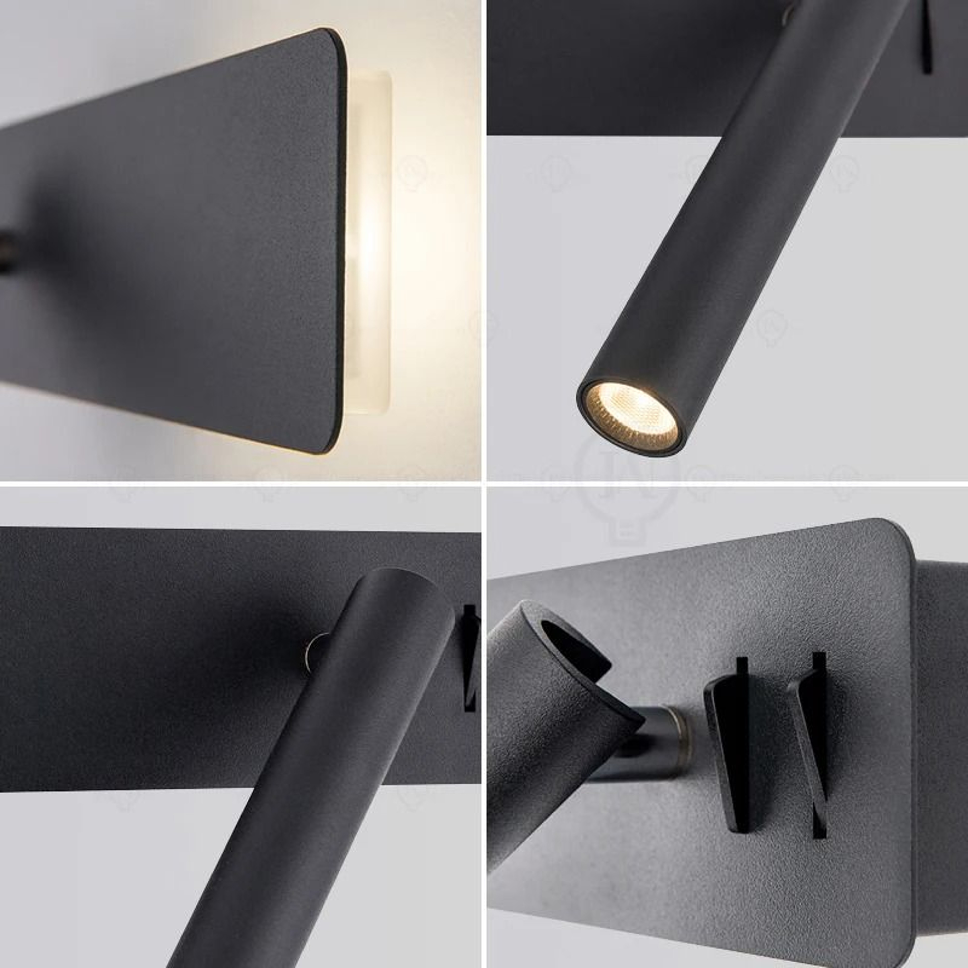 White Nordic LED Bedside Wall Sconce Lamp With Rotatable Spotlight And BuiltIn Switch 1