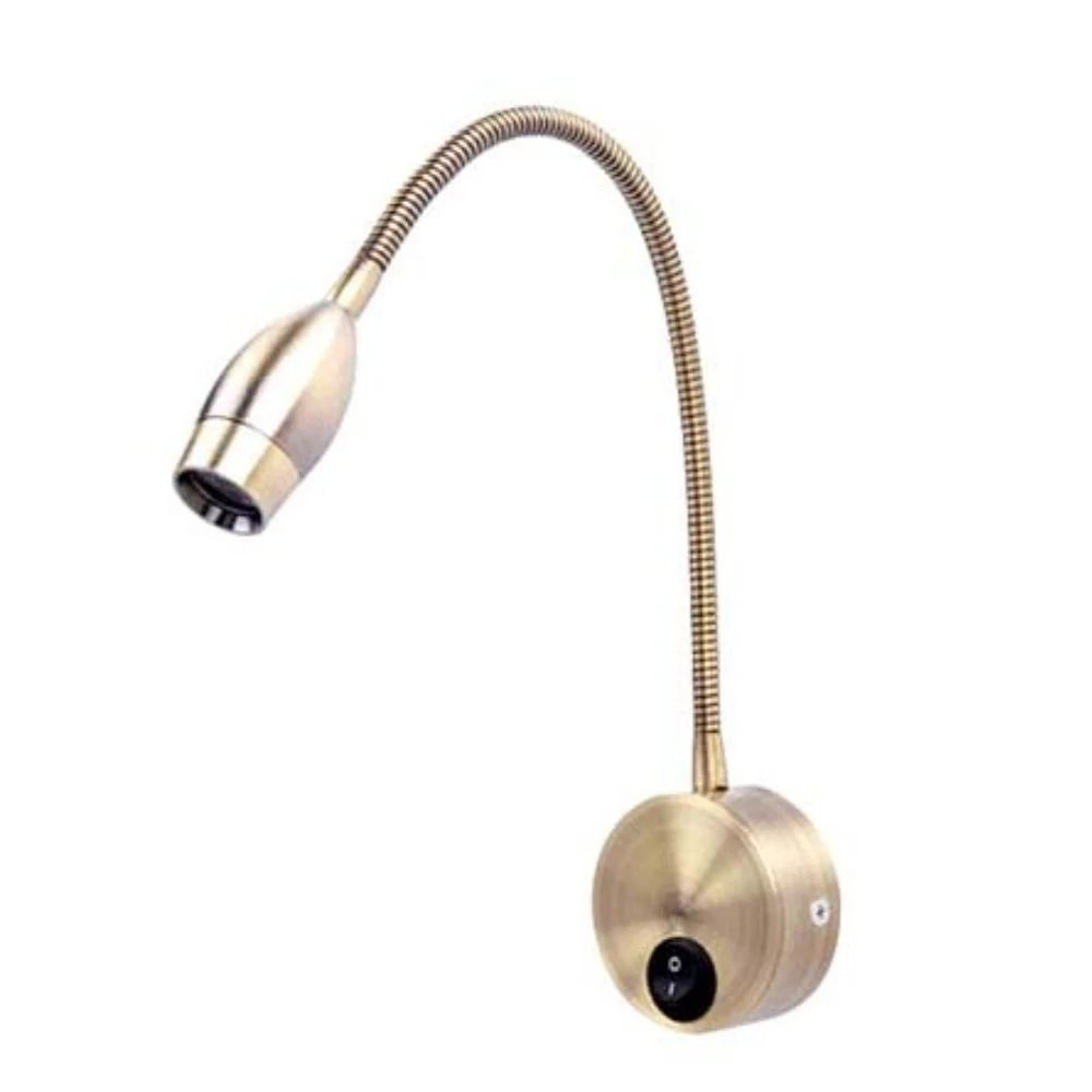 3W LED Flexible Lotus Shape Wall Bedside Spotlight With Rotating Arm And Switch In Antique Bronze 7