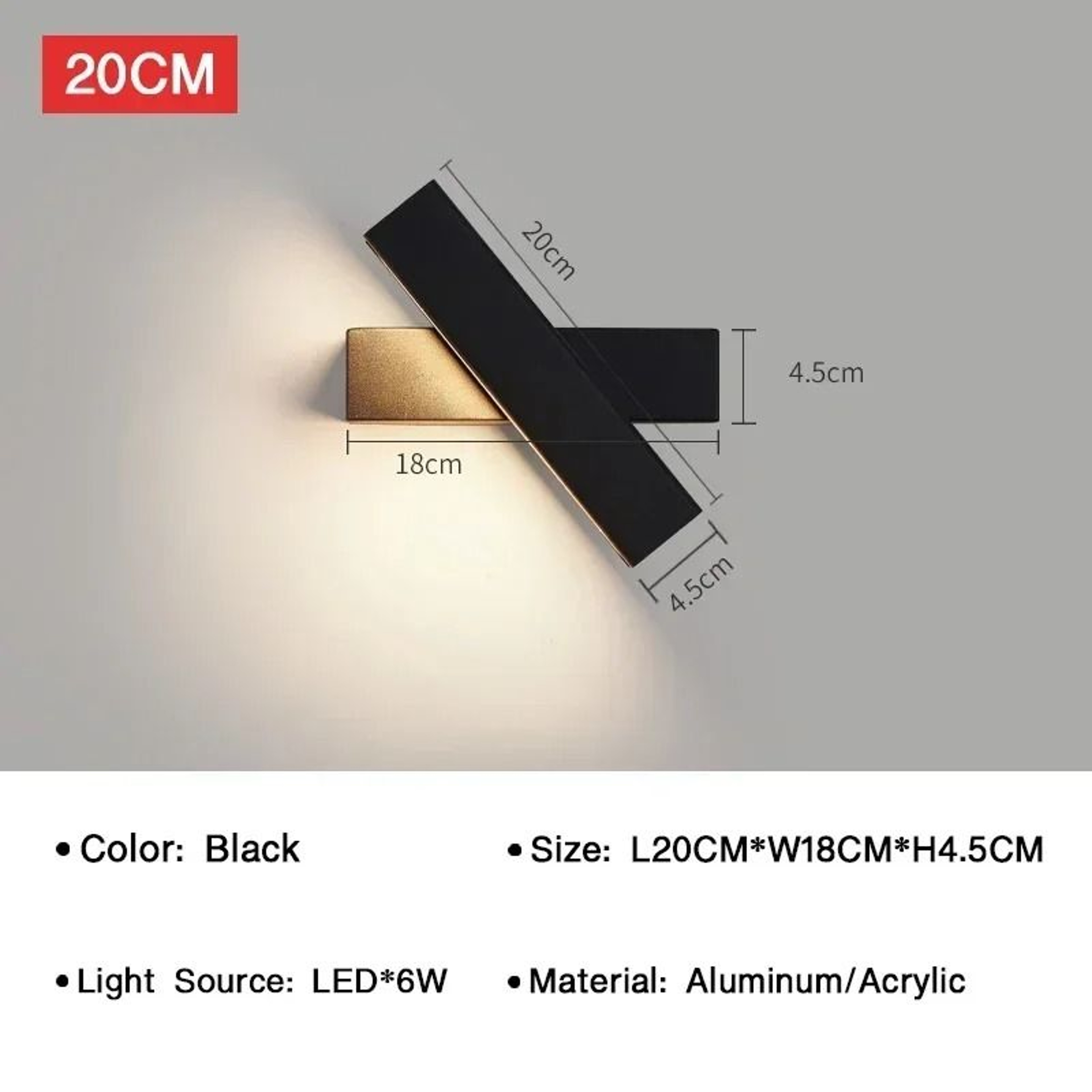 Modern 350 Degree Rotatable LED Wall Sconce Lamp For Bedroom Bedside Living Room And Corridor 9