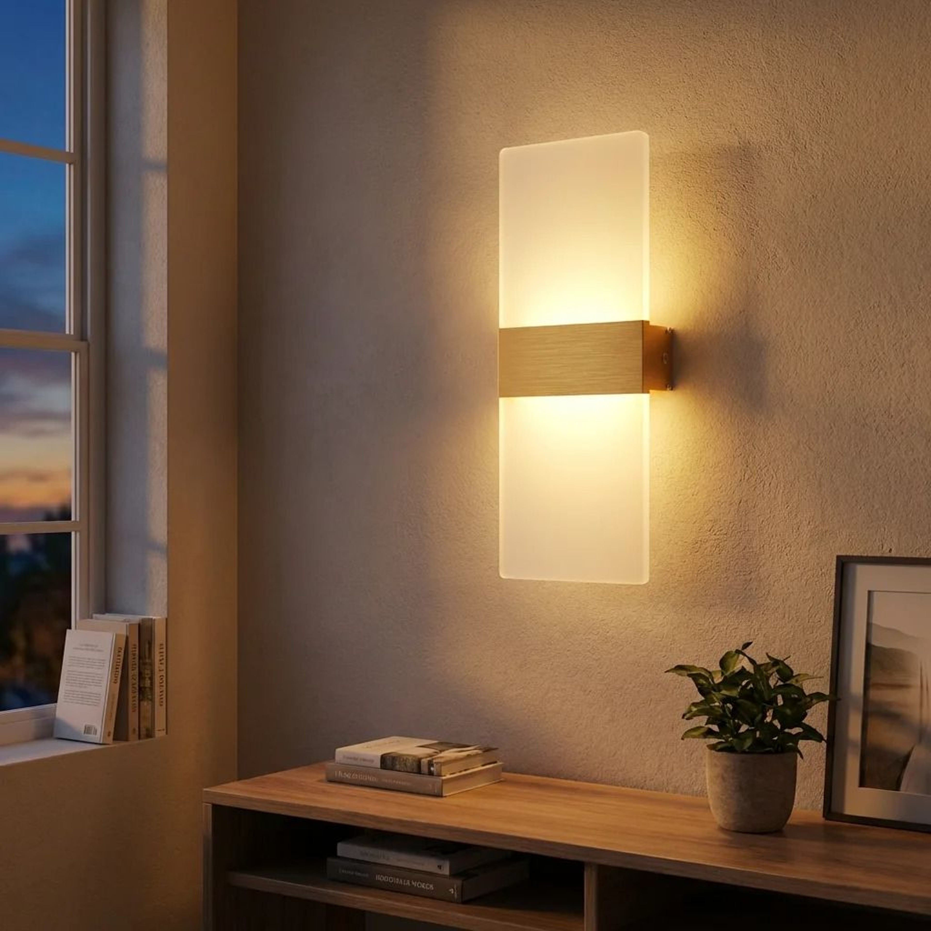 Modern Acrylic LED Up Down Wall Sconce Light For Bedroom Hallway And Staircase 0