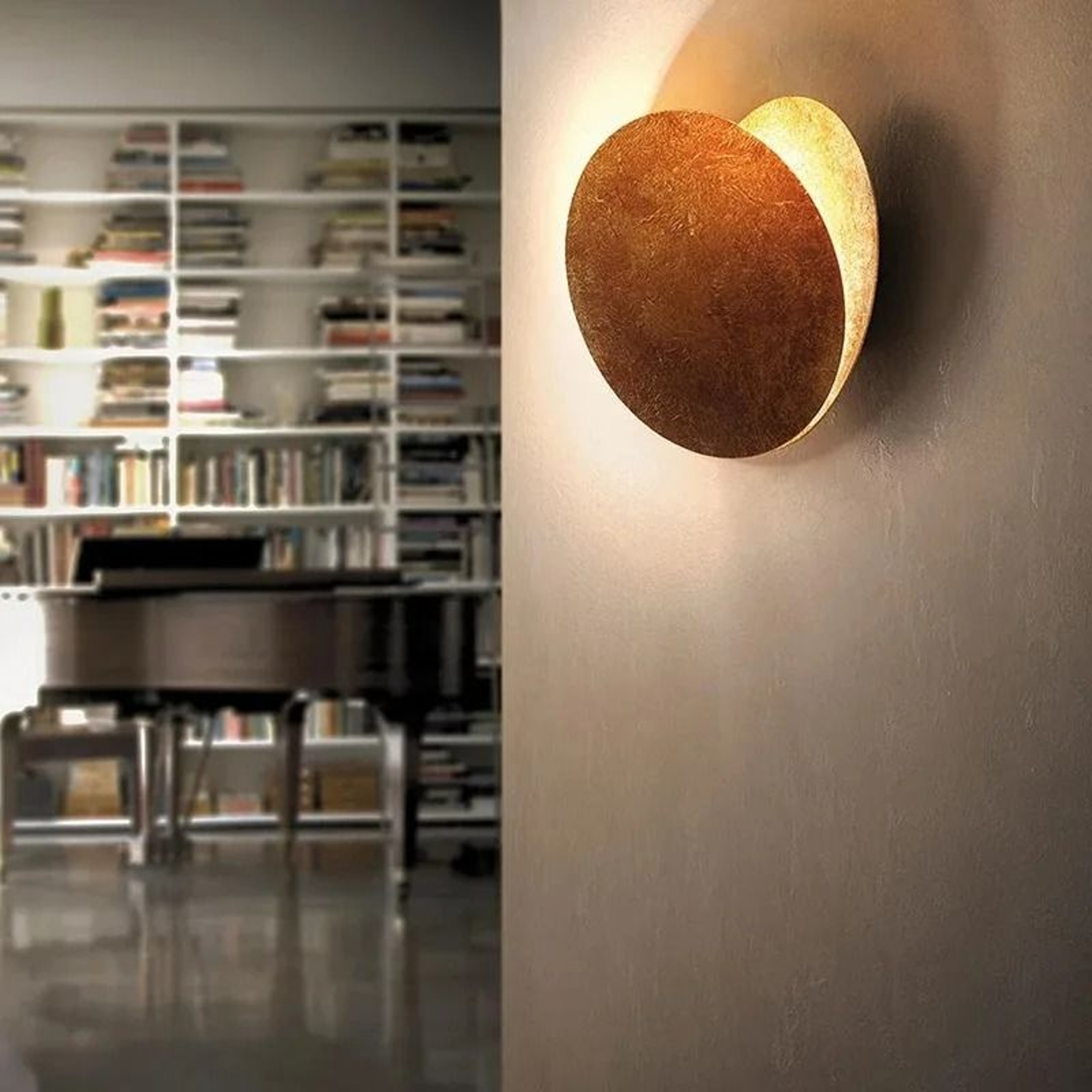 Creative Moon Gold Copper LED Sconce For Aisle Corridor Bedside And Living Room 4