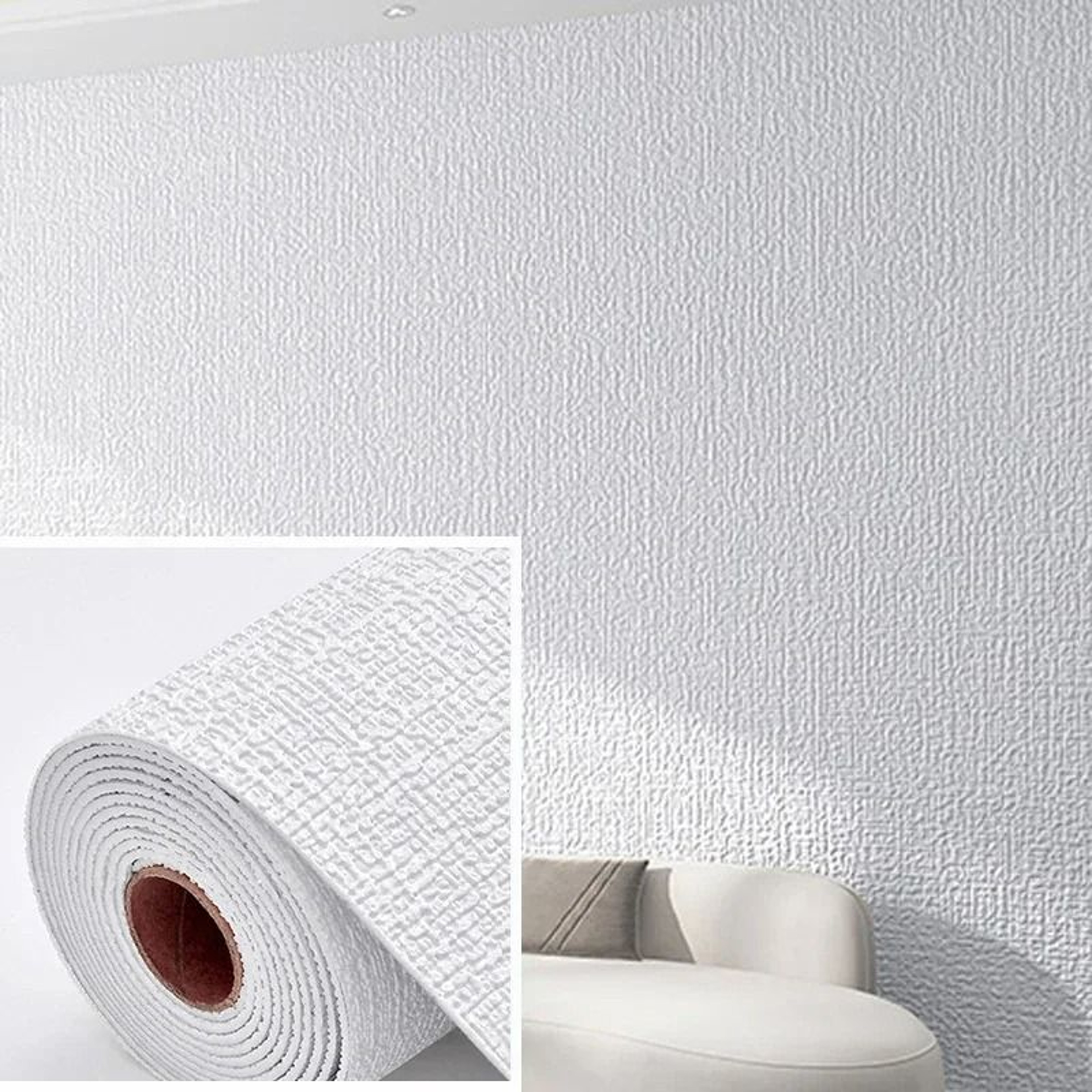 3D Linen Wall Sticker Wallpaper Self Adhesive Waterproof Panel For Living Room Bedroom And Bathroom 6