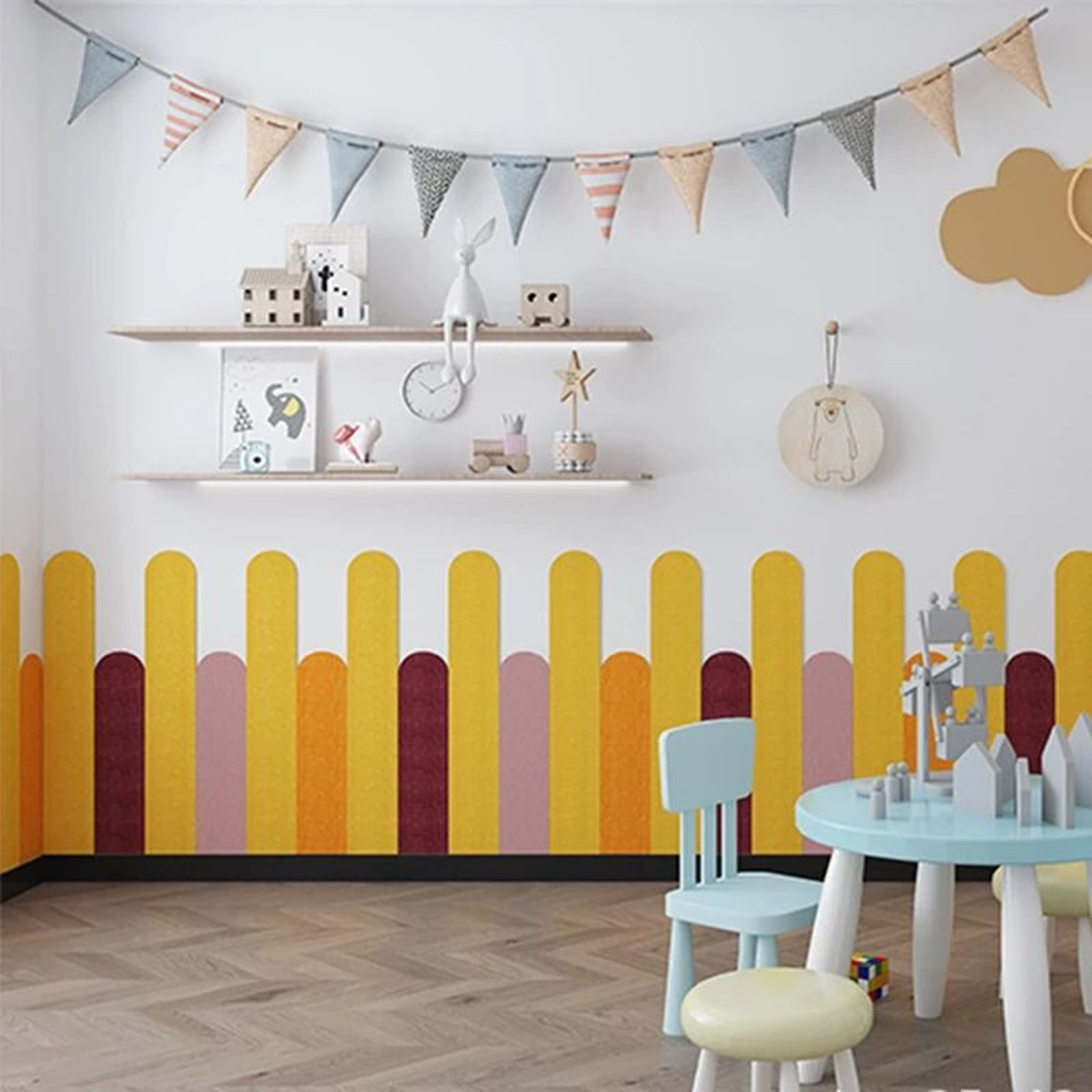 Anti Collision Self Adhesive 3D Foam Wall Panels For Childrens Room Living Room And Kindergarten 2