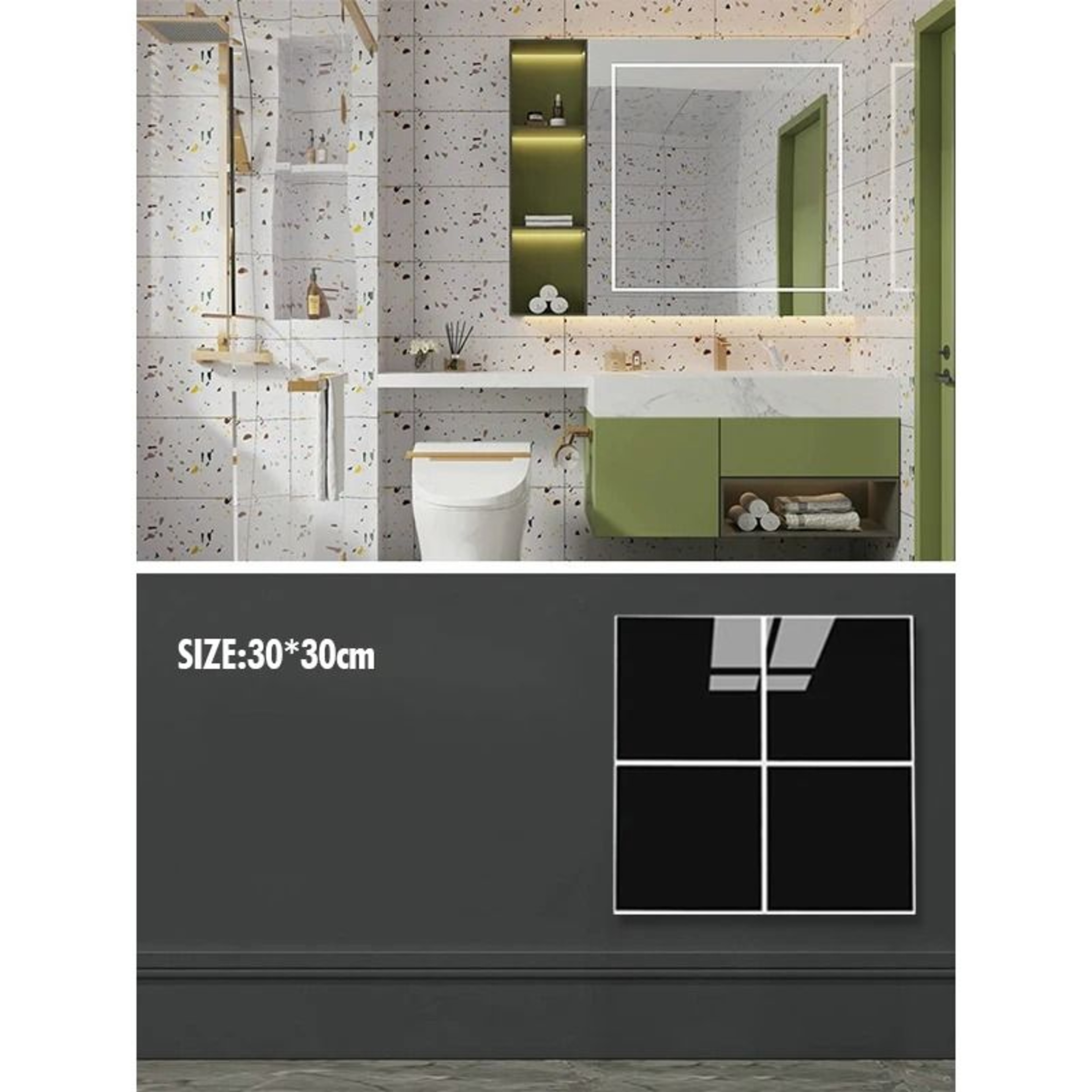 Waterproof Marble Tile PVC Self Adhesive Vinyl Wall Stickers For Bathroom Kitchen And Cupboard Back 22
