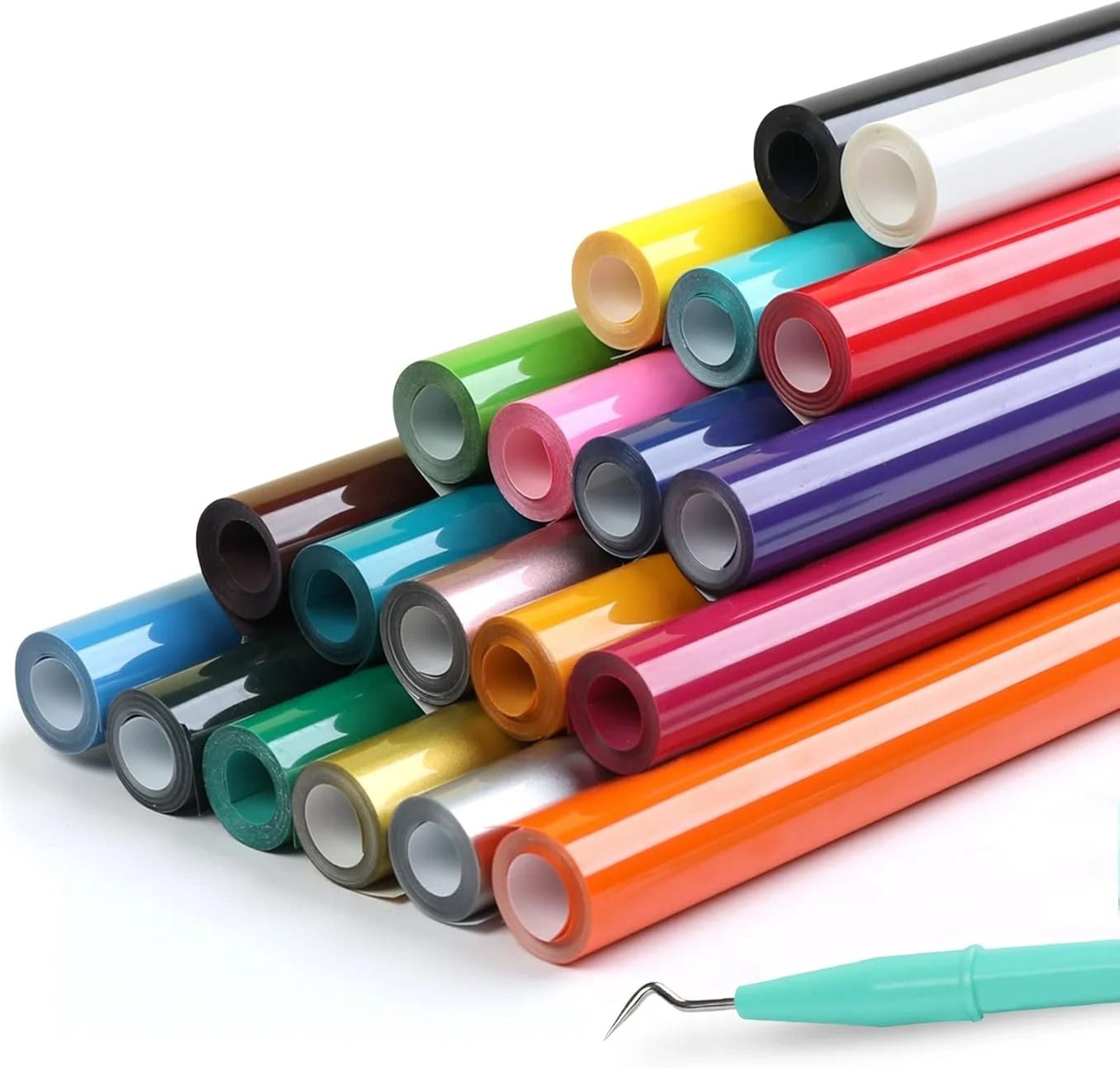 20 Rolls HTV Heat Transfer Vinyl Iron On Tshirt Textile Film For Crafting 7