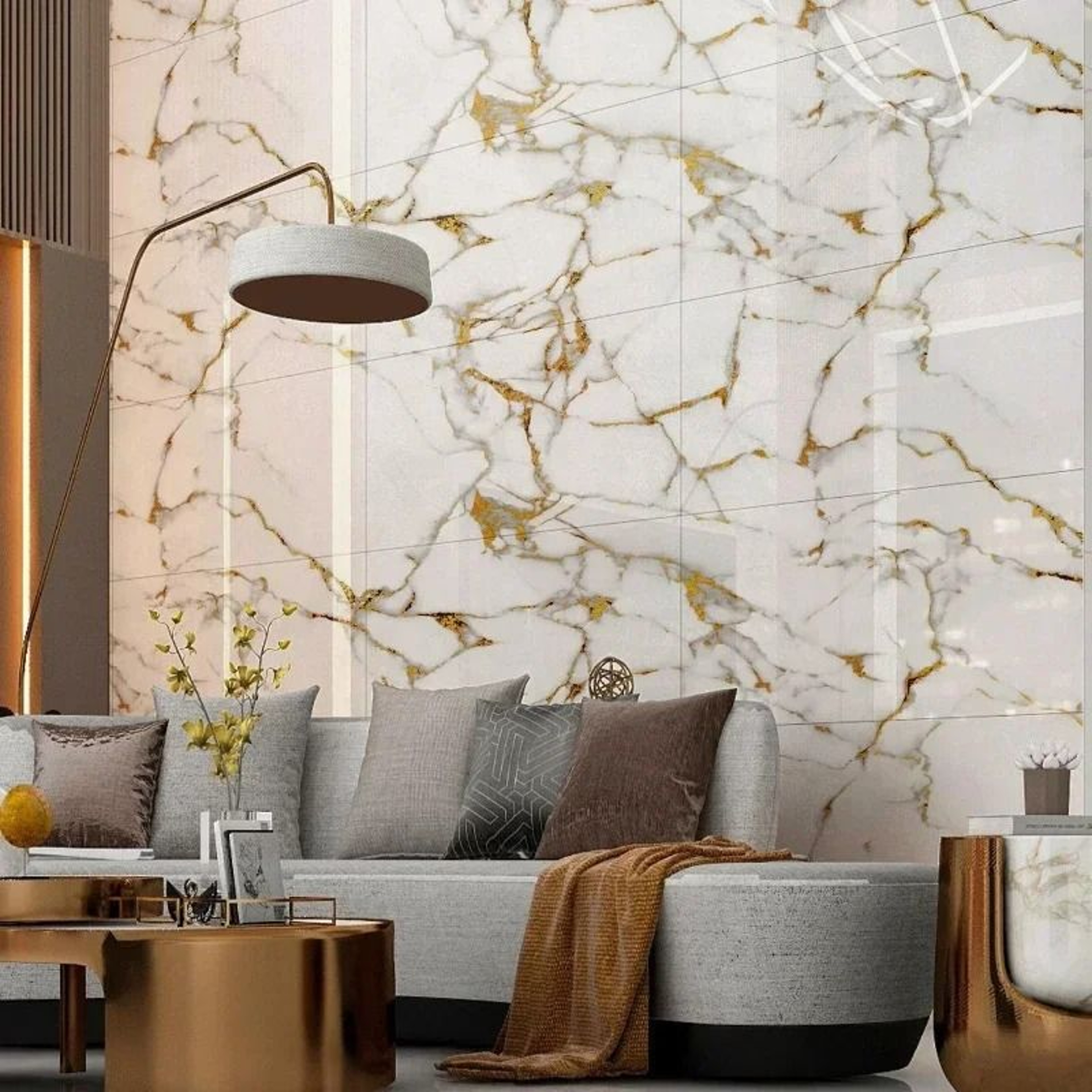 Waterproof 3D Ceramic Tile Sticker Imitation Marble Self Adhesive Wall And Floor Sheet 0