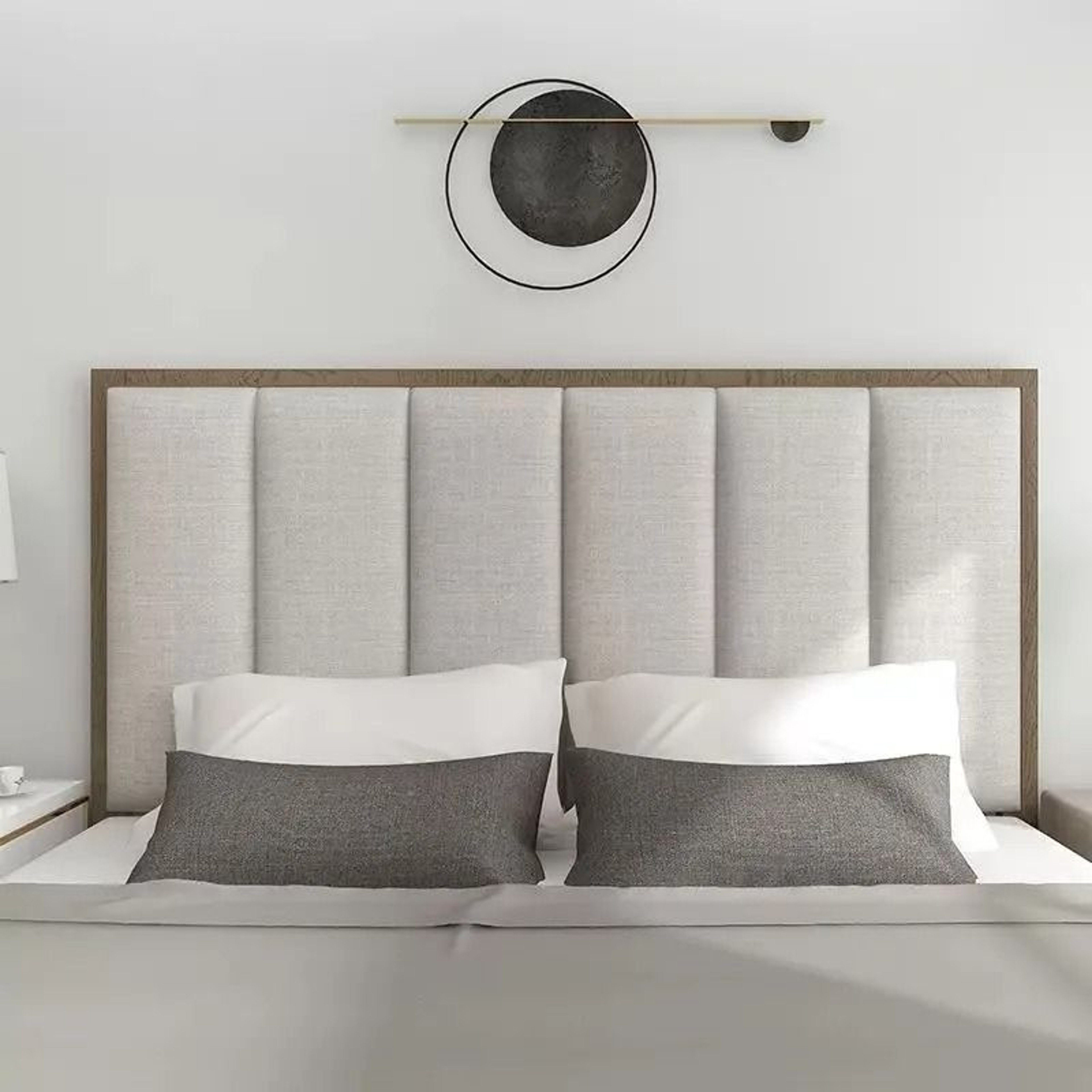 3D Anti Collision Wall Padding For Kids Peel And Stick Headboard Self Adhesive Upholstered Wall Pan 0
