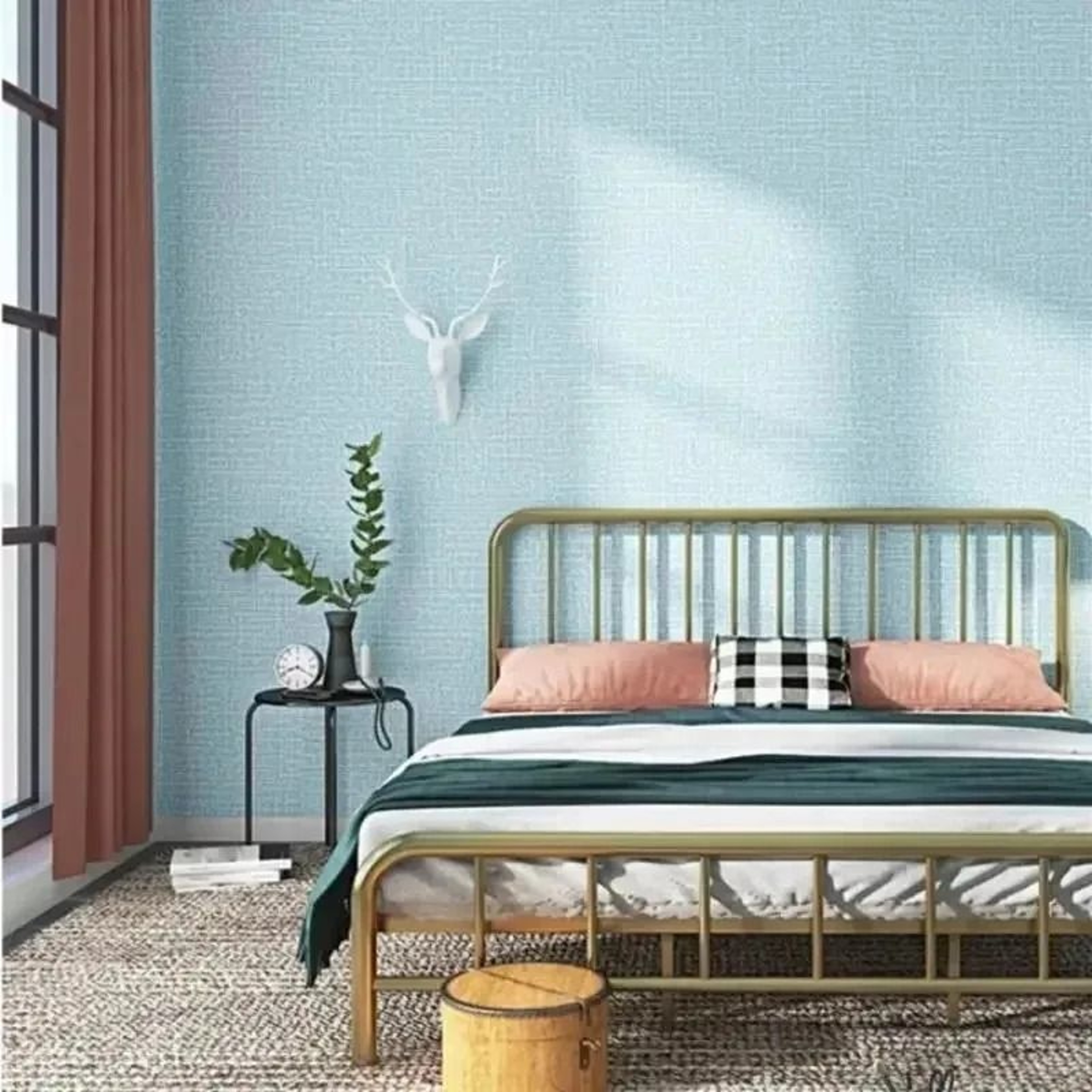 3D Bedroom Waterproof Removable Self Adhesive Foam Wall Panel Linen Soundproof Decor PVC Wall Stick 4