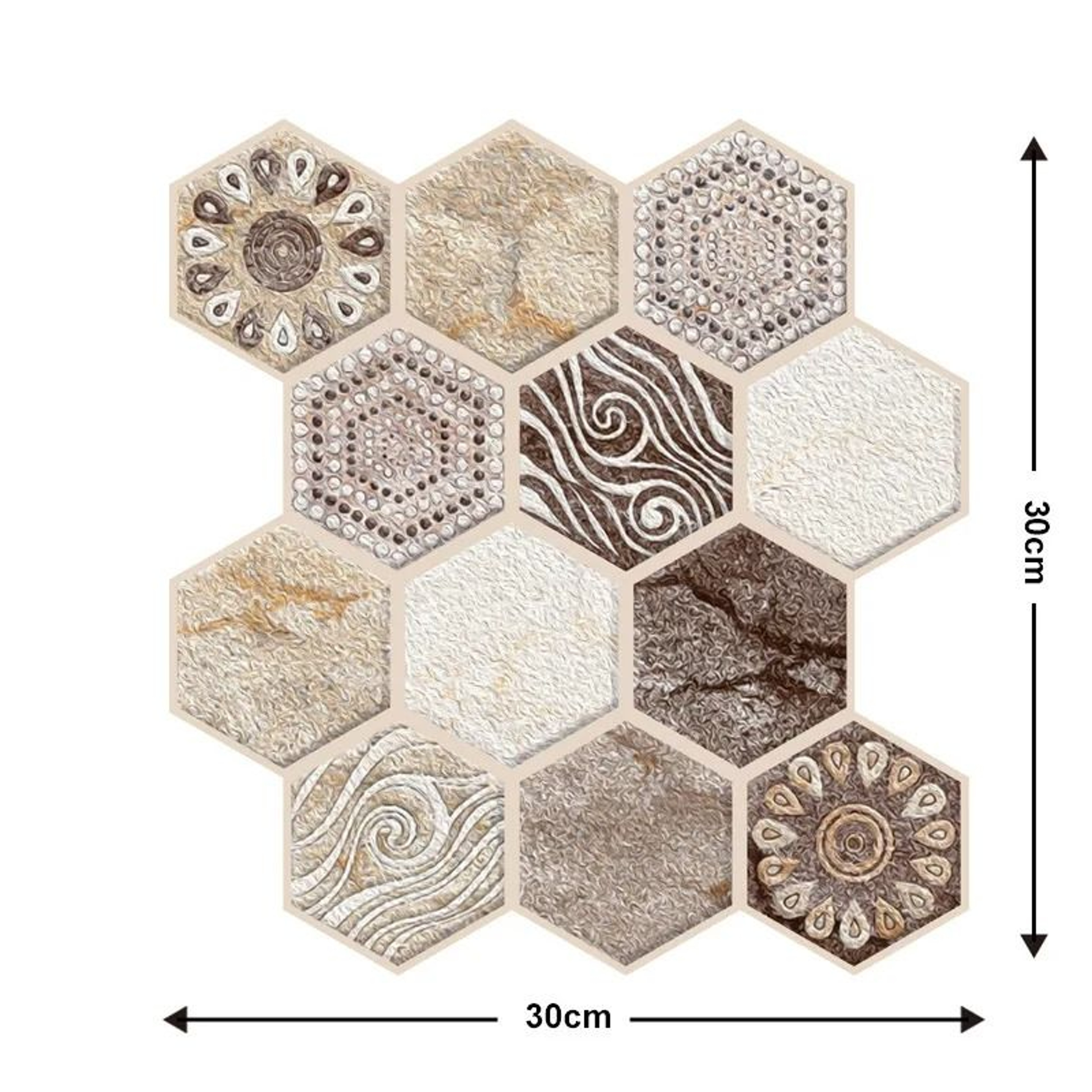 Self Adhesive Tile Wall Sticker 3D PVC Covers Waterproof Wallpaper for Kitchen Cupboard Bathroom – view 29
