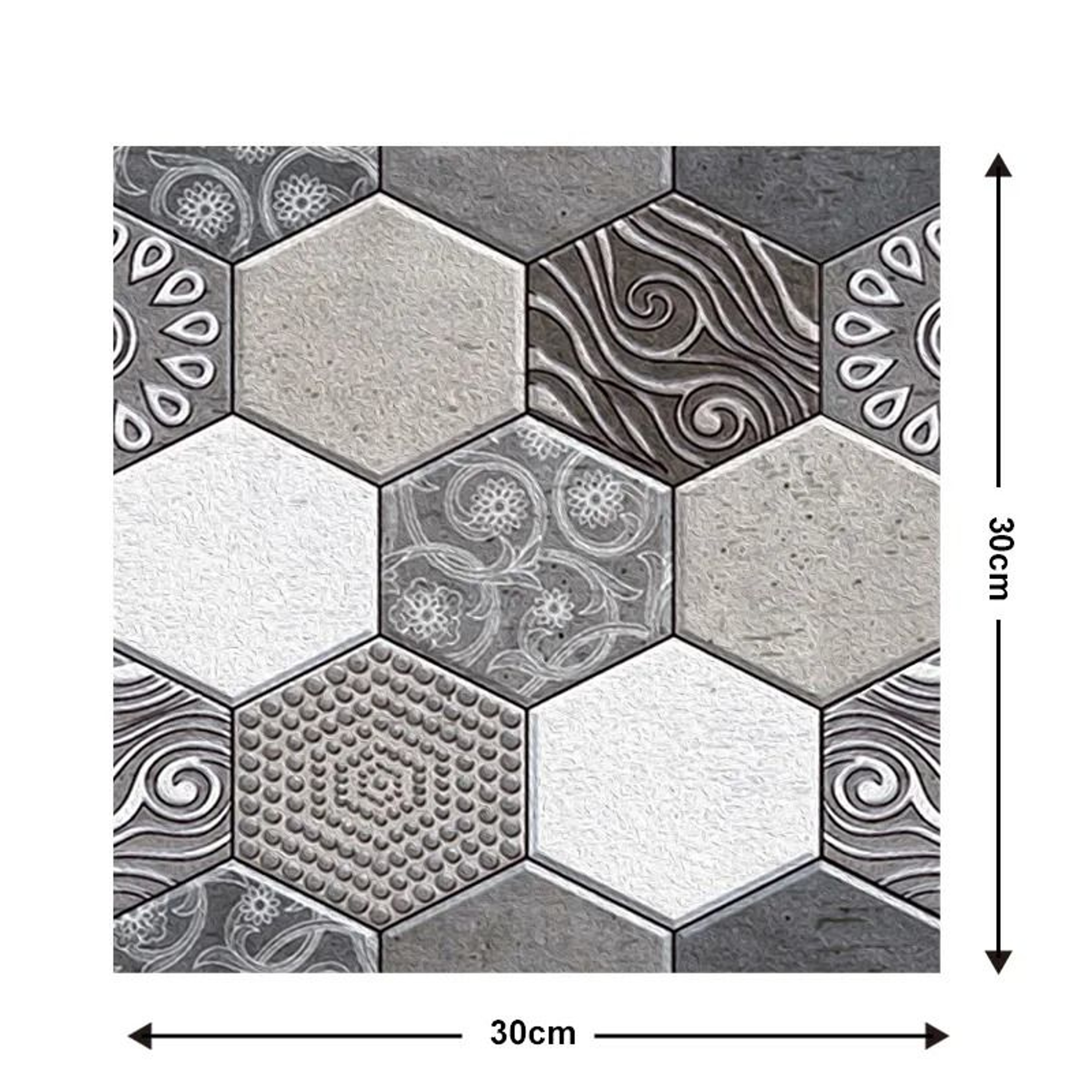 Self Adhesive Tile Wall Sticker 3D PVC Covers Waterproof Wallpaper For Kitchen Cupboard Bathroom 7