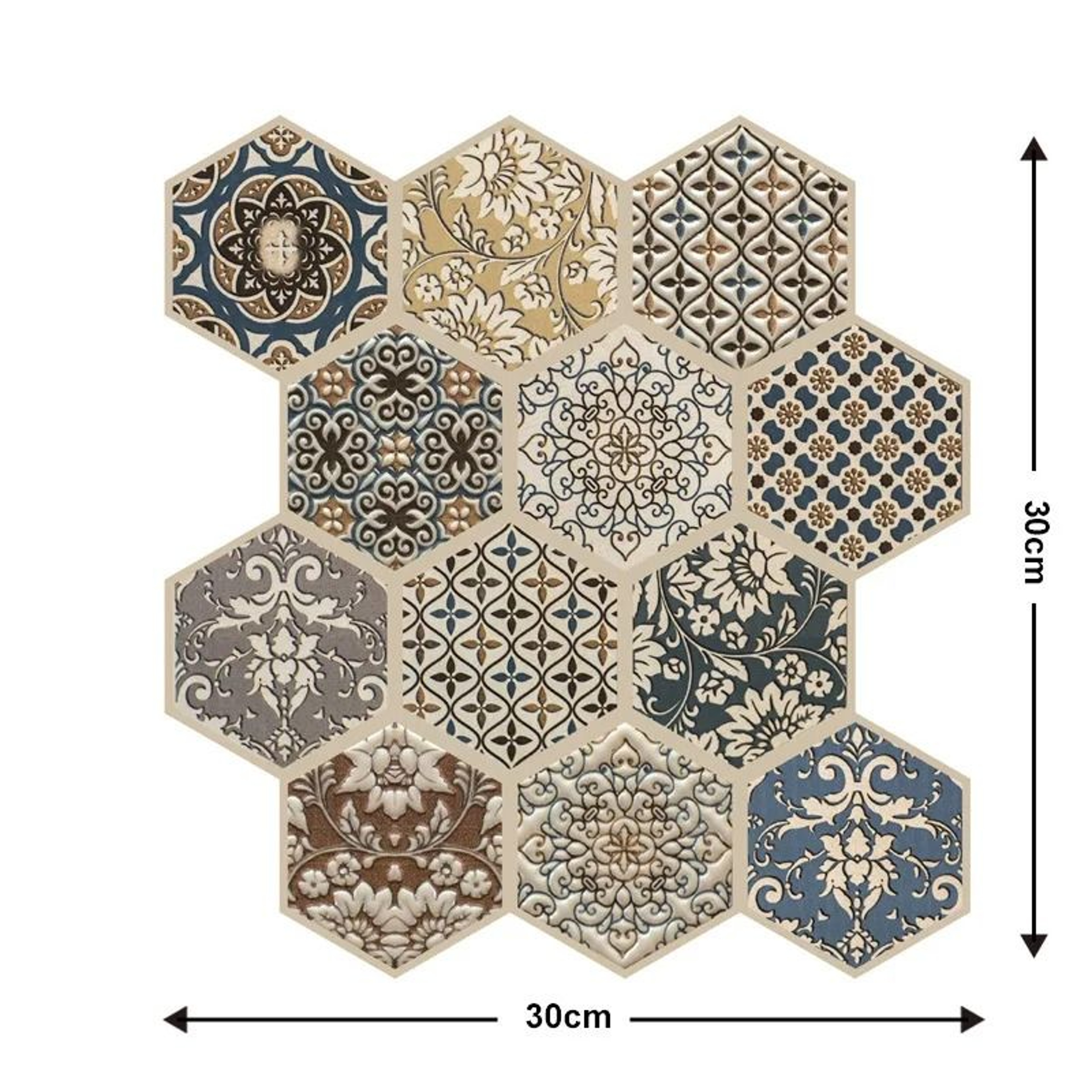 Self Adhesive Tile Wall Sticker 3D PVC Covers Waterproof Wallpaper For Kitchen Cupboard Bathroom 27