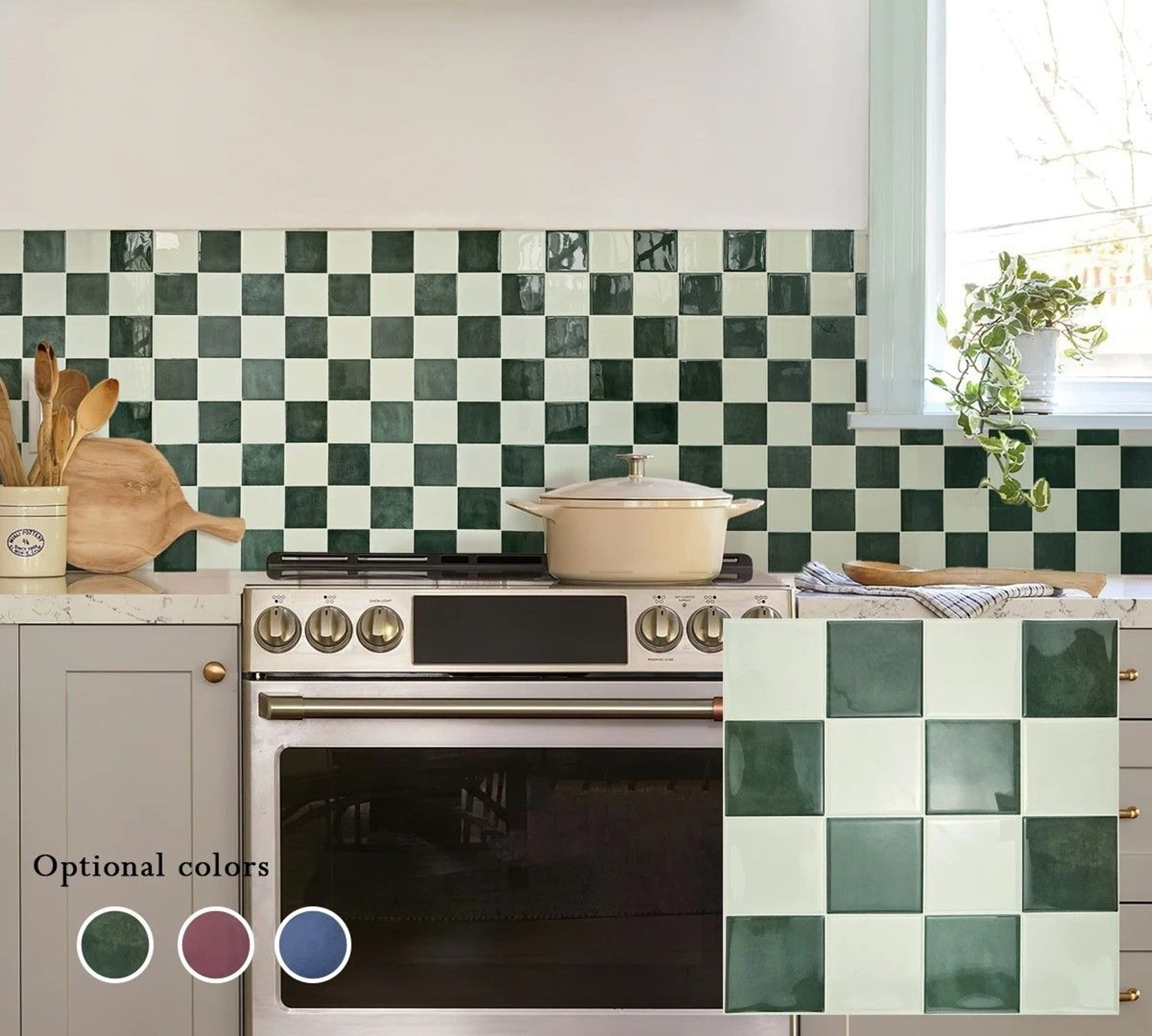 3D Mosaic Style Self Adhesive Wall Tile Kitchen Backsplash Square Stickers For Kitchen Wall Decorat 0