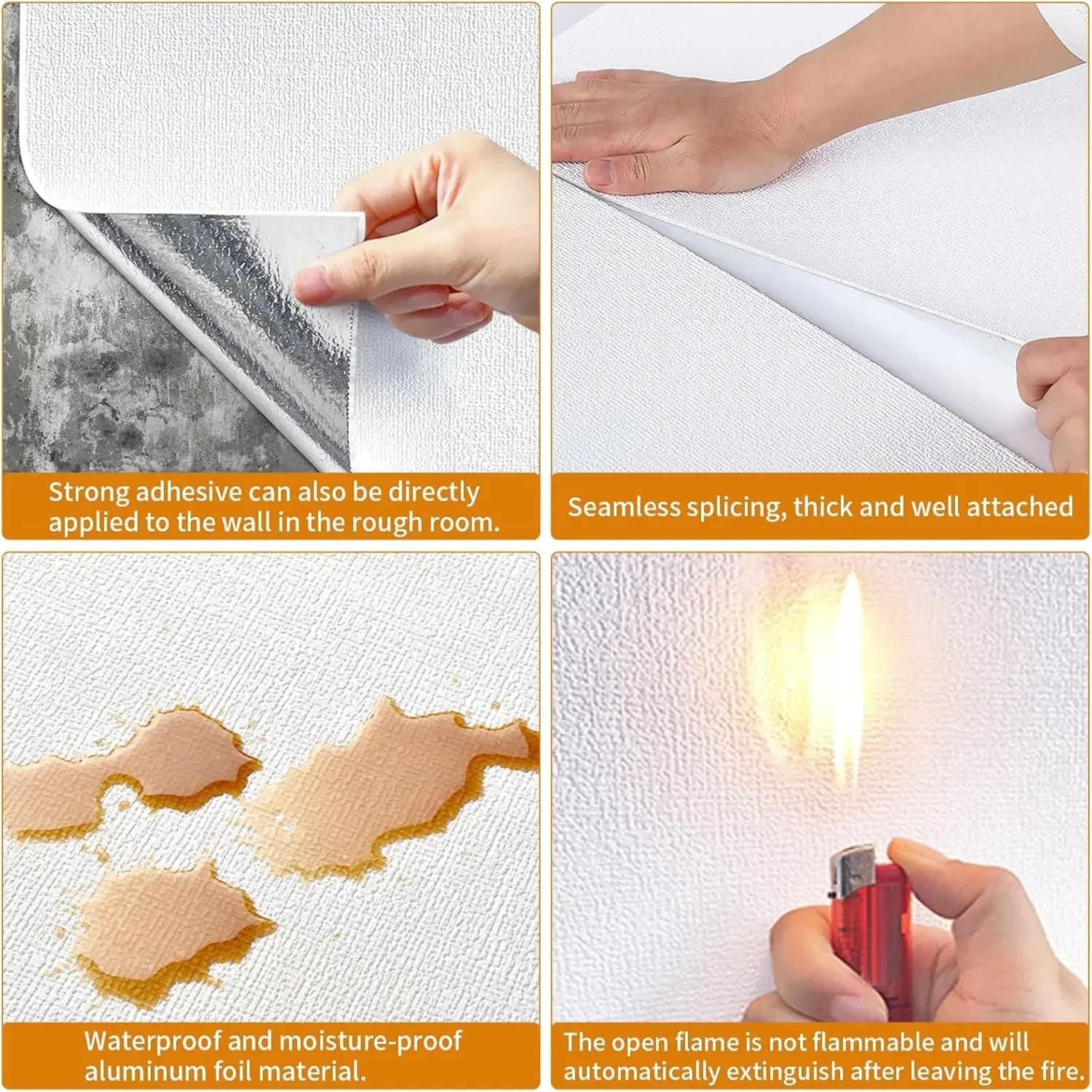 Textile Textured Architectural Surface Film Waterproof Self Adhesive Soft Foam Wallpaper Roll For H 2
