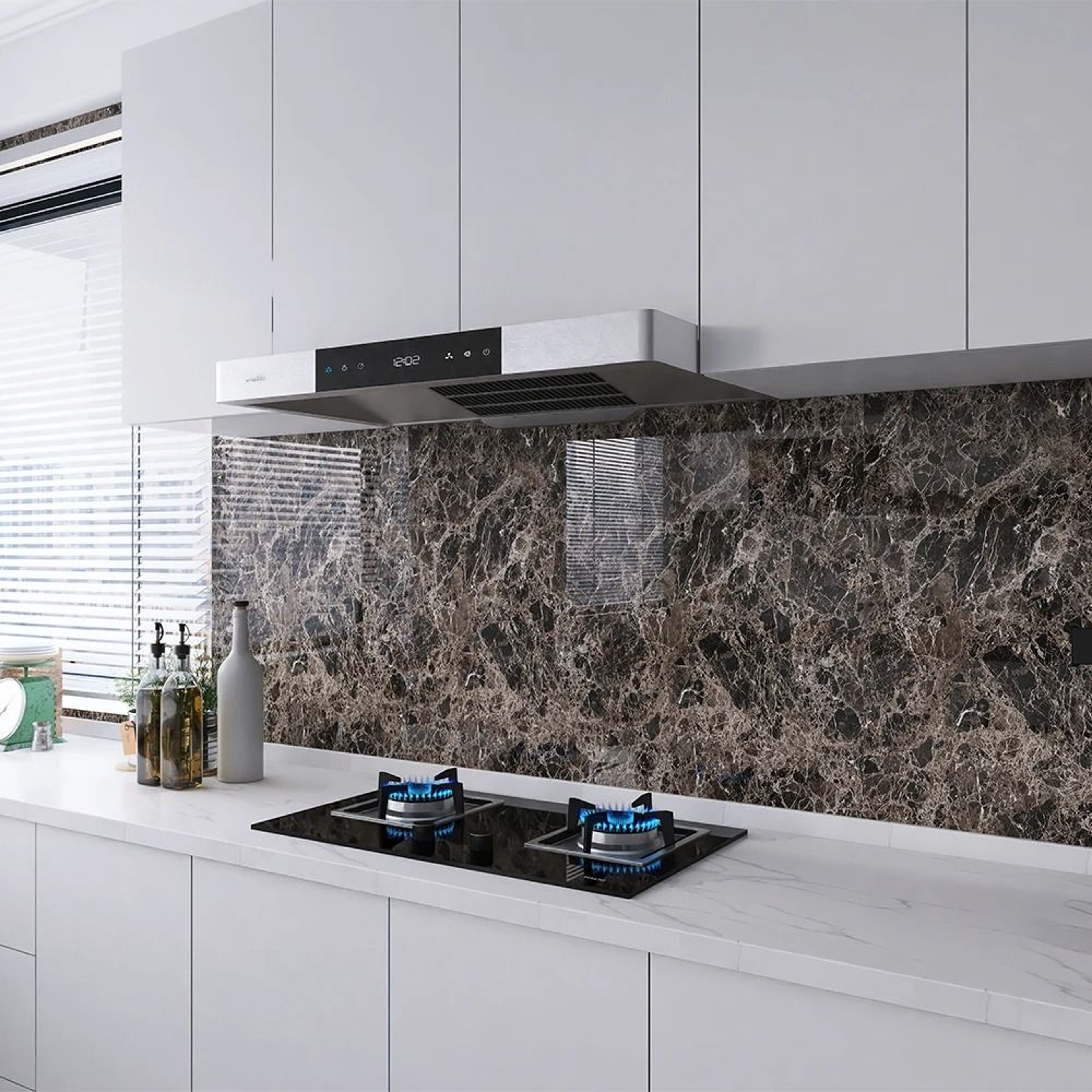 Heat Resistant Polished Mineral Contact Paper Waterproof Oil Proof Self Adhesive Cabinet And Counte 1