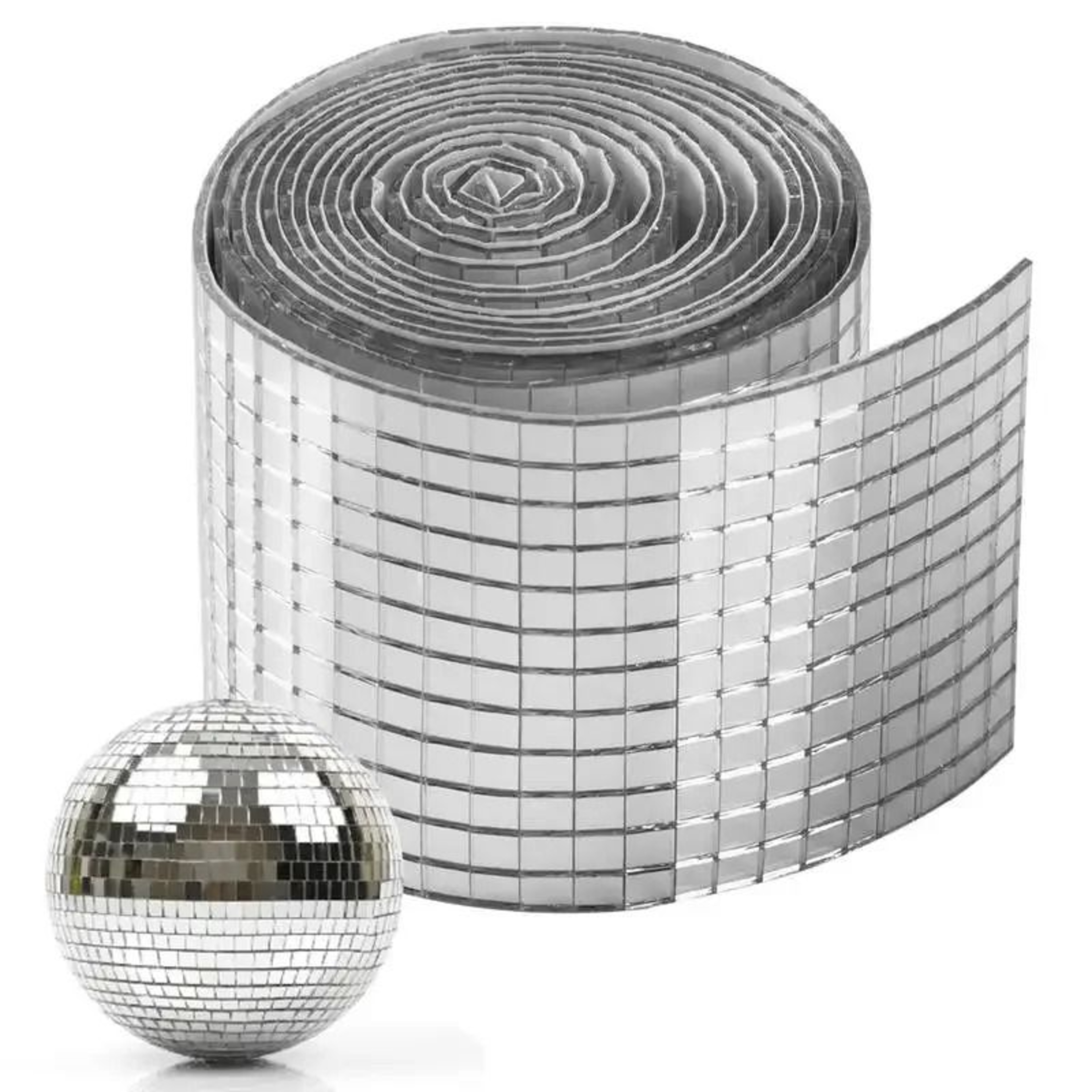 Reflective Acrylic Square Mosaic Sheet Self Adhesive Flexible Mirror Tiles For Disco Balls And Crea 0