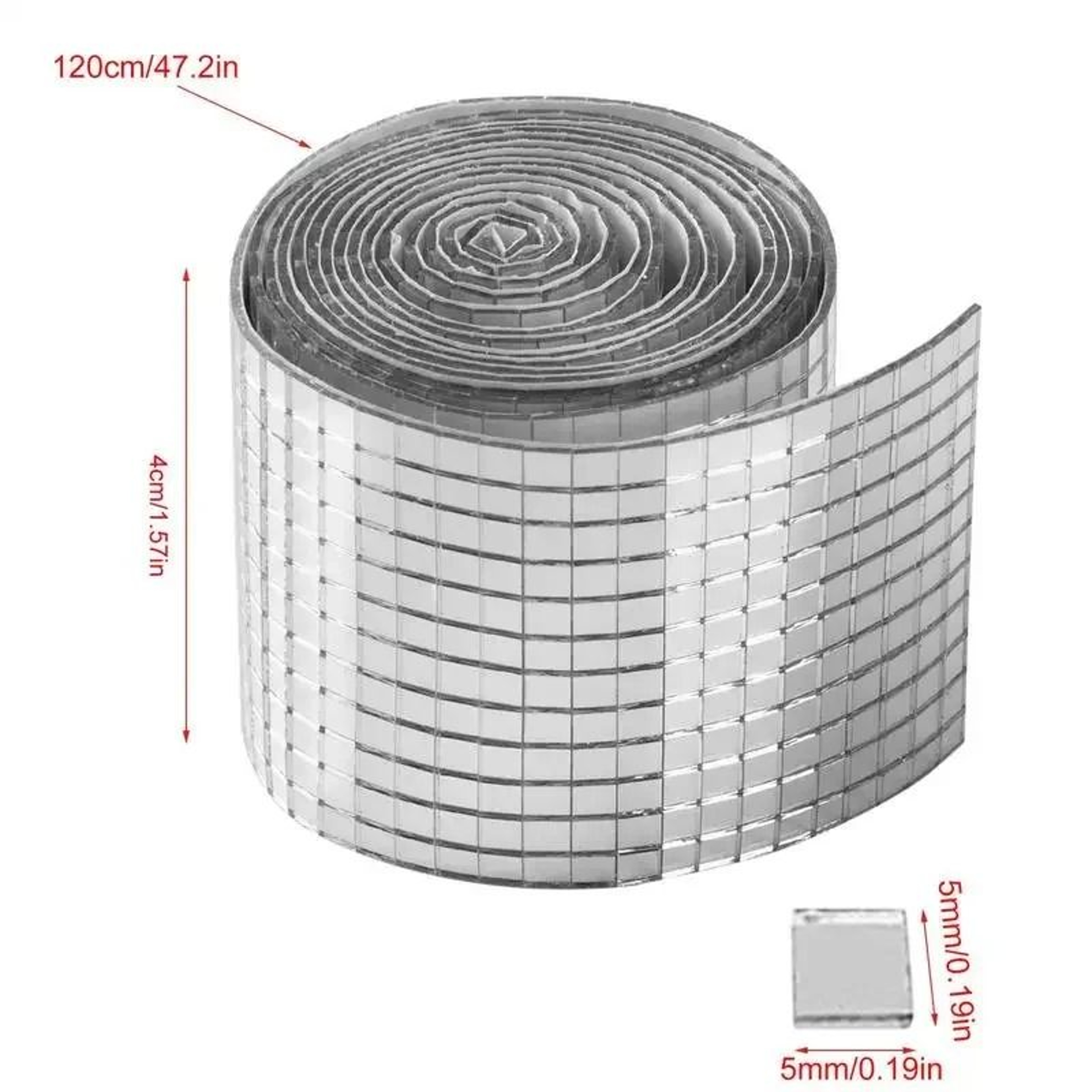 Reflective Acrylic Square Mosaic Sheet Self Adhesive Flexible Mirror Tiles For Disco Balls And Crea 5