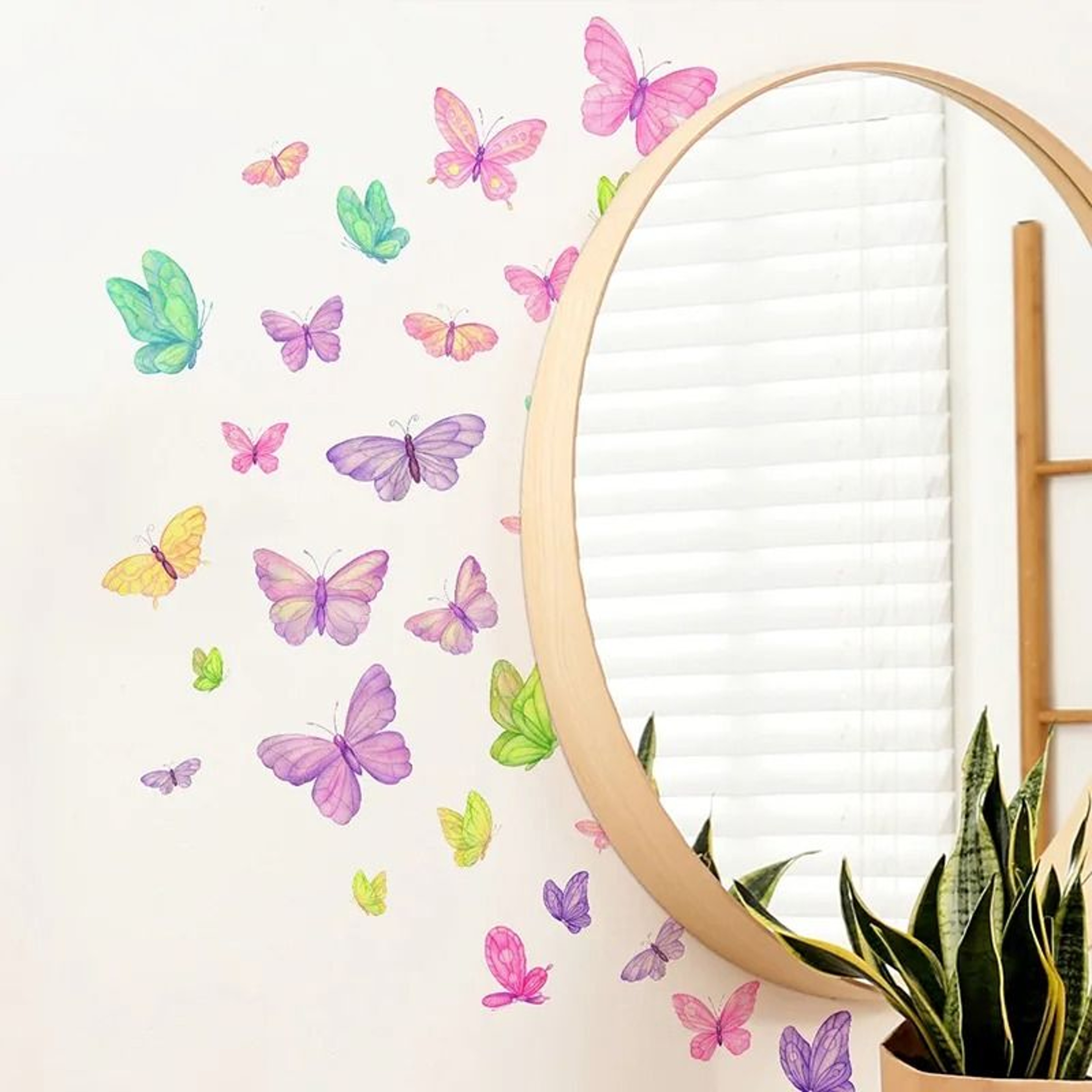 Enchanting Fluttering Wings Art Wall Decals Self Adhesive Removable Vinyl Stickers For Kids Room Be 5