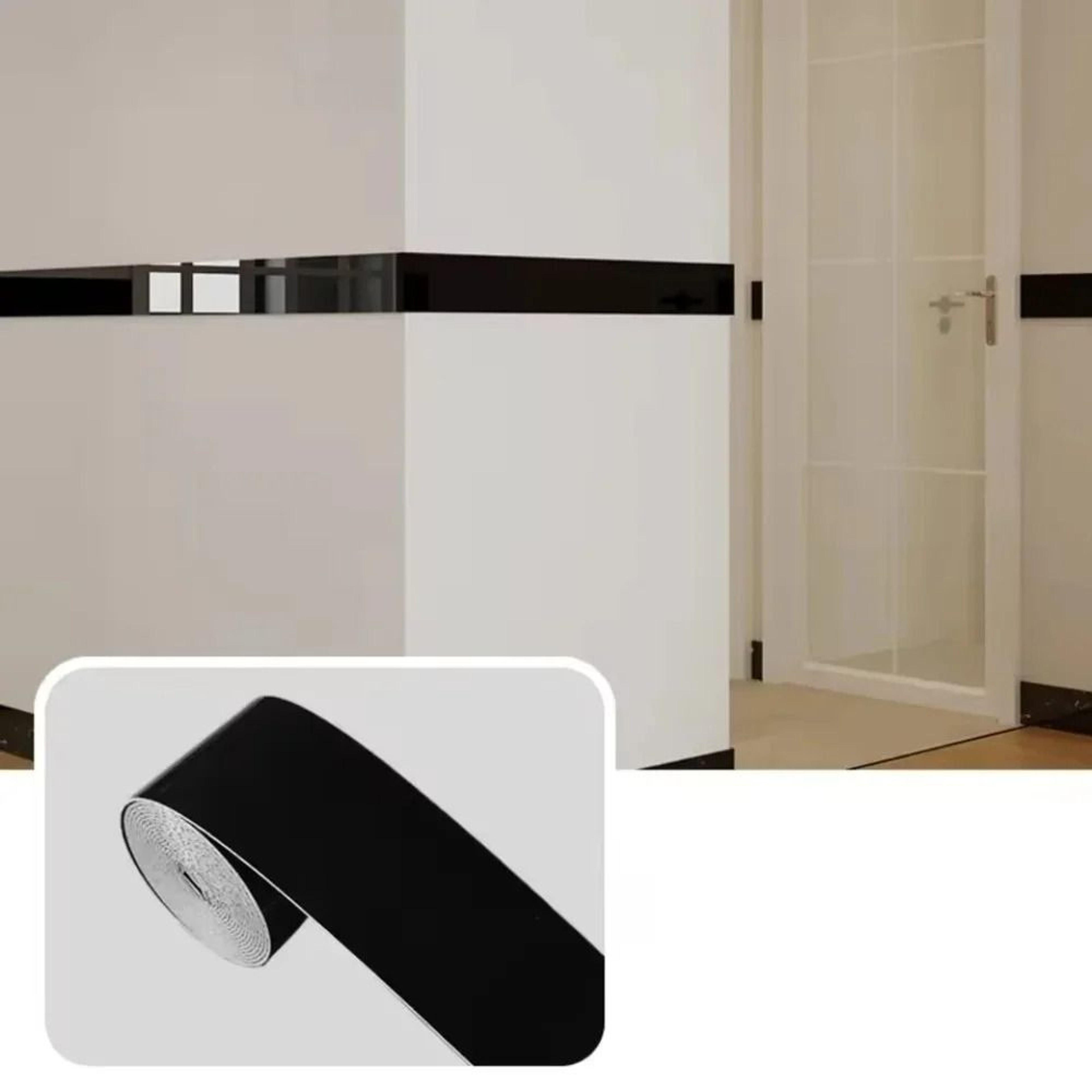 Glossy Stone Pattern Border Ribbon Waterproof Self Adhesive PVC Skirting Board And Window Sill Prot 6
