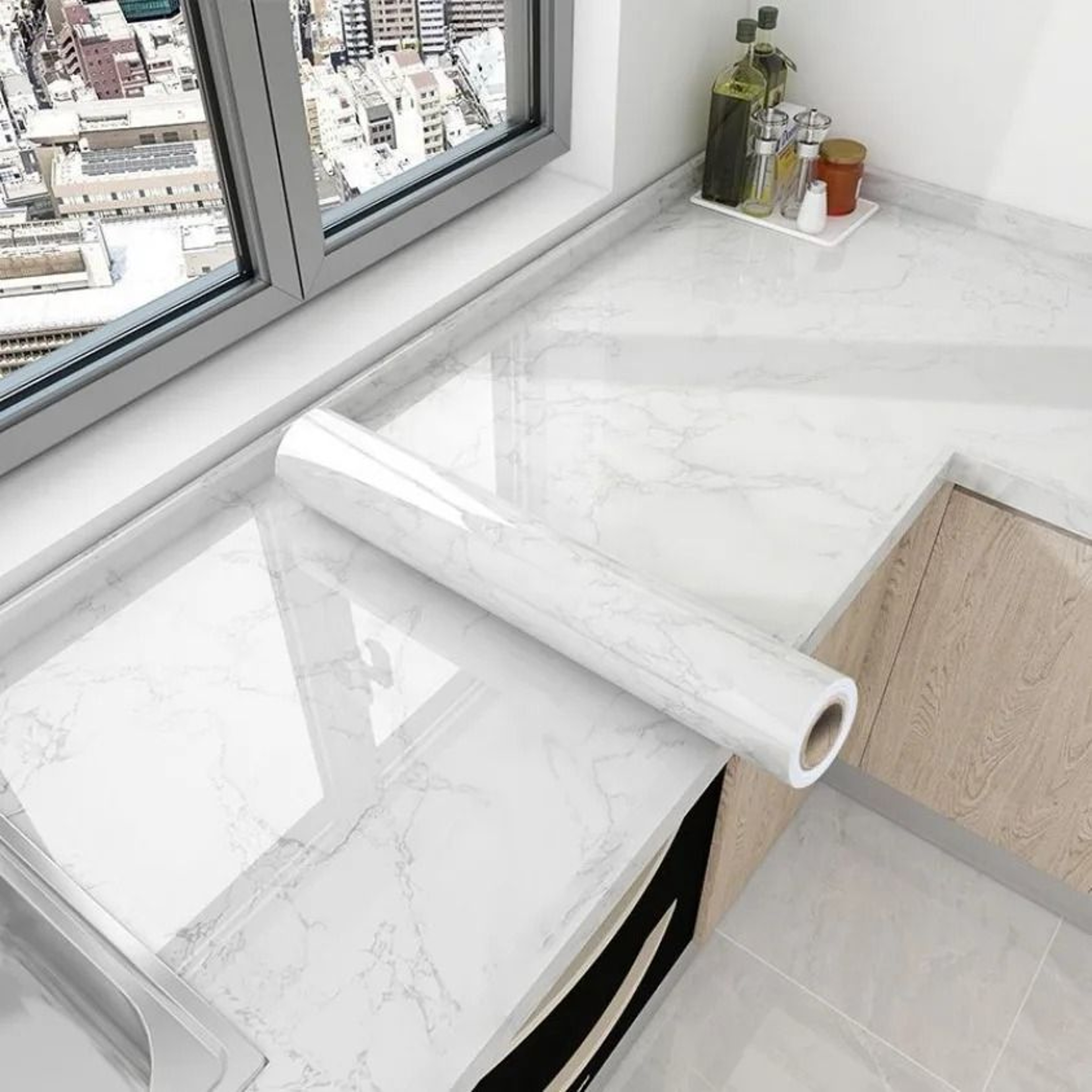 Marble Pattern Surface Film Mould Proof Waterproof Self Adhesive Vinyl Contact Paper 10