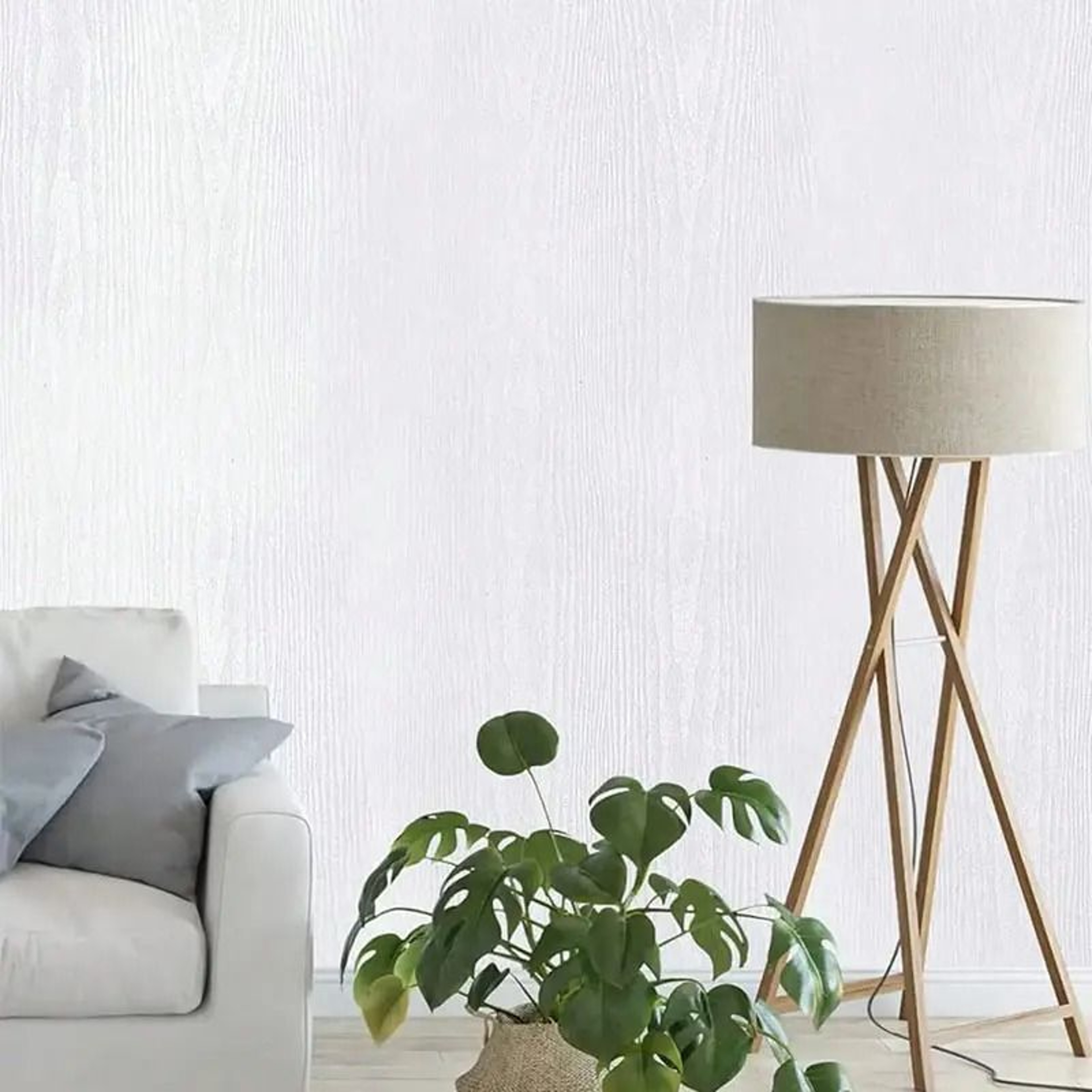 White Wood Grain Pattern Surface Roll Waterproof Self Adhesive Vinyl Contact Paper 3