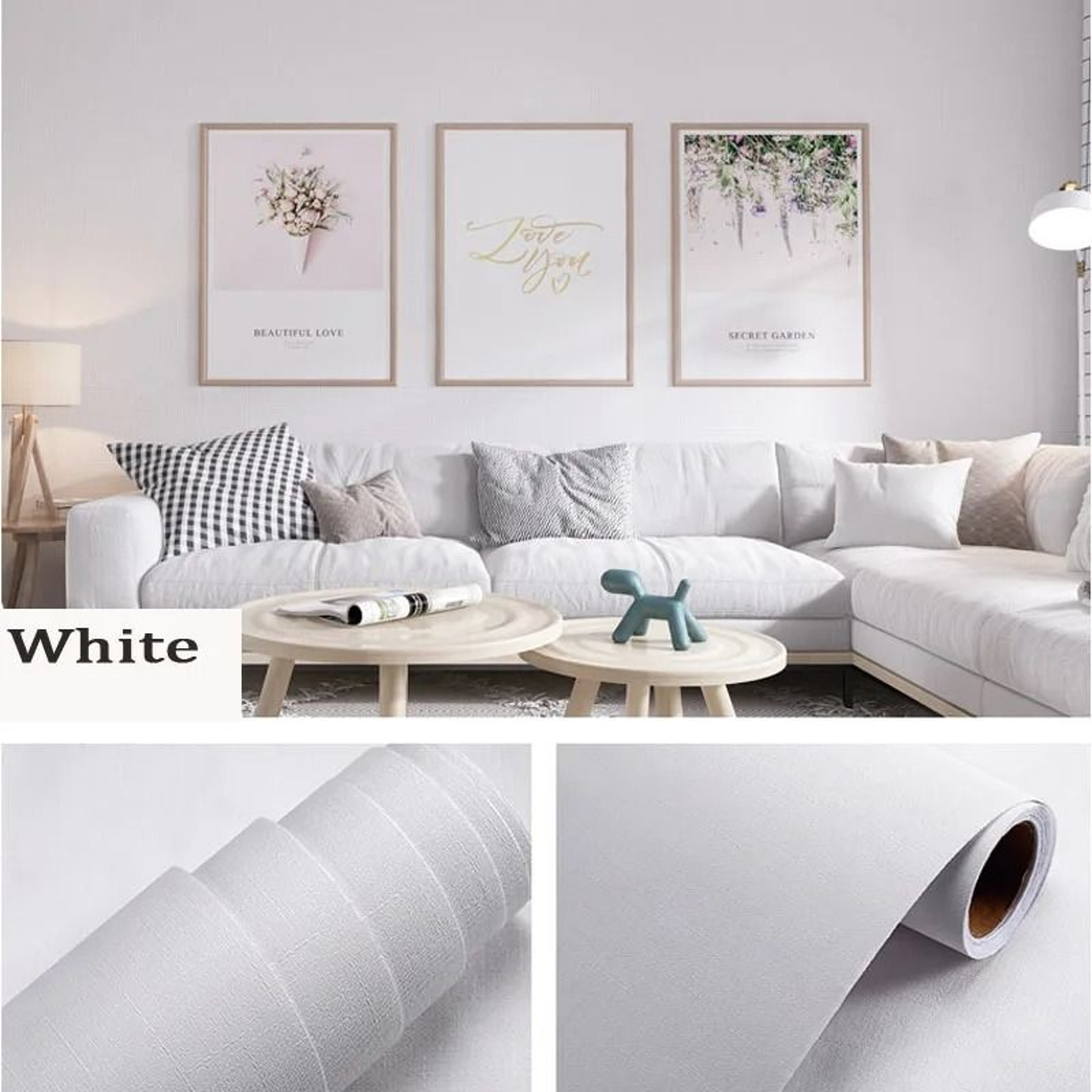 Solid Matte White Surface Roll Waterproof Self Adhesive Vinyl Contact Paper For Cabinets And Furnit 4