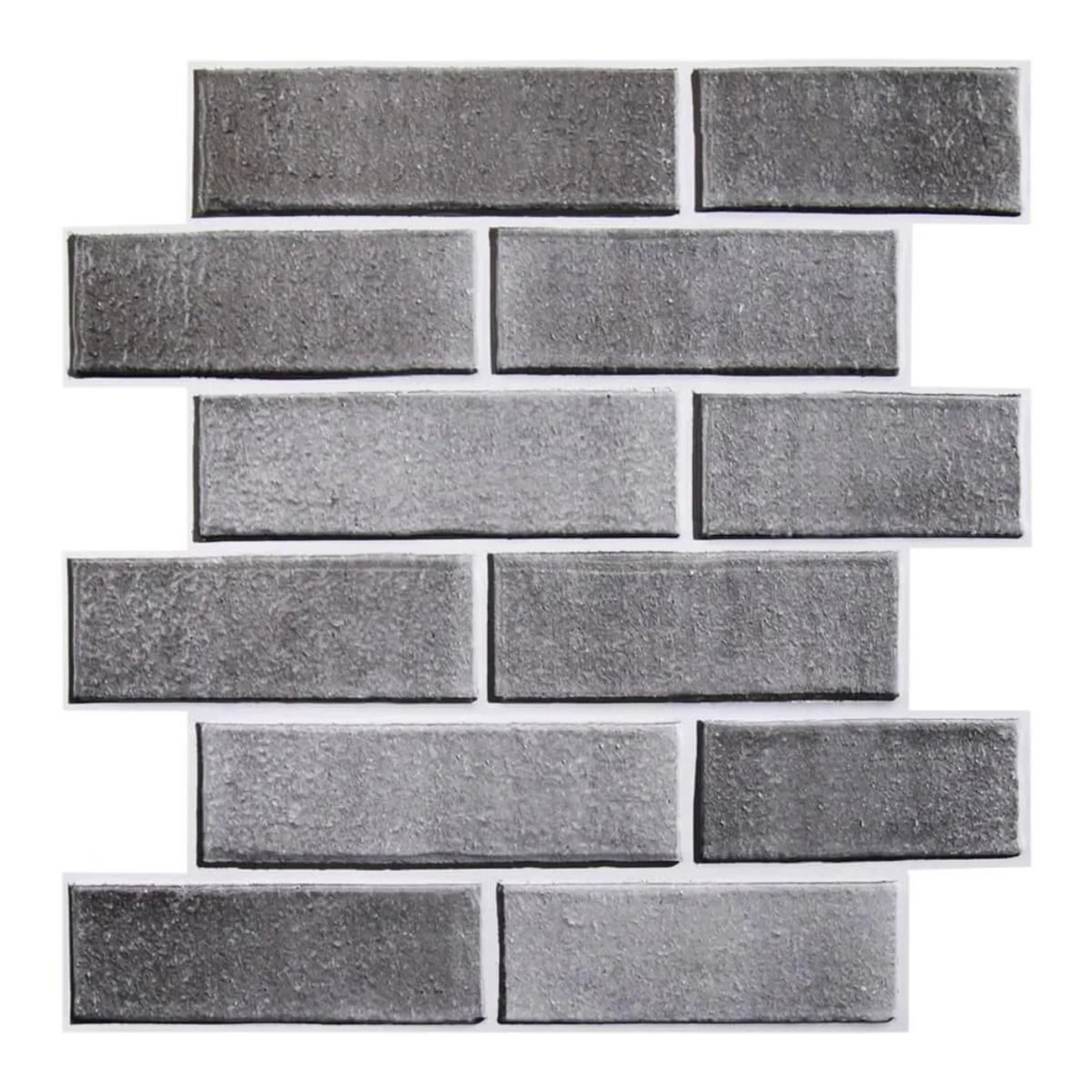 3D Faux Brick Surface Panels Waterproof Peel Stick Tile Backsplash 10 Sheet Pack 9