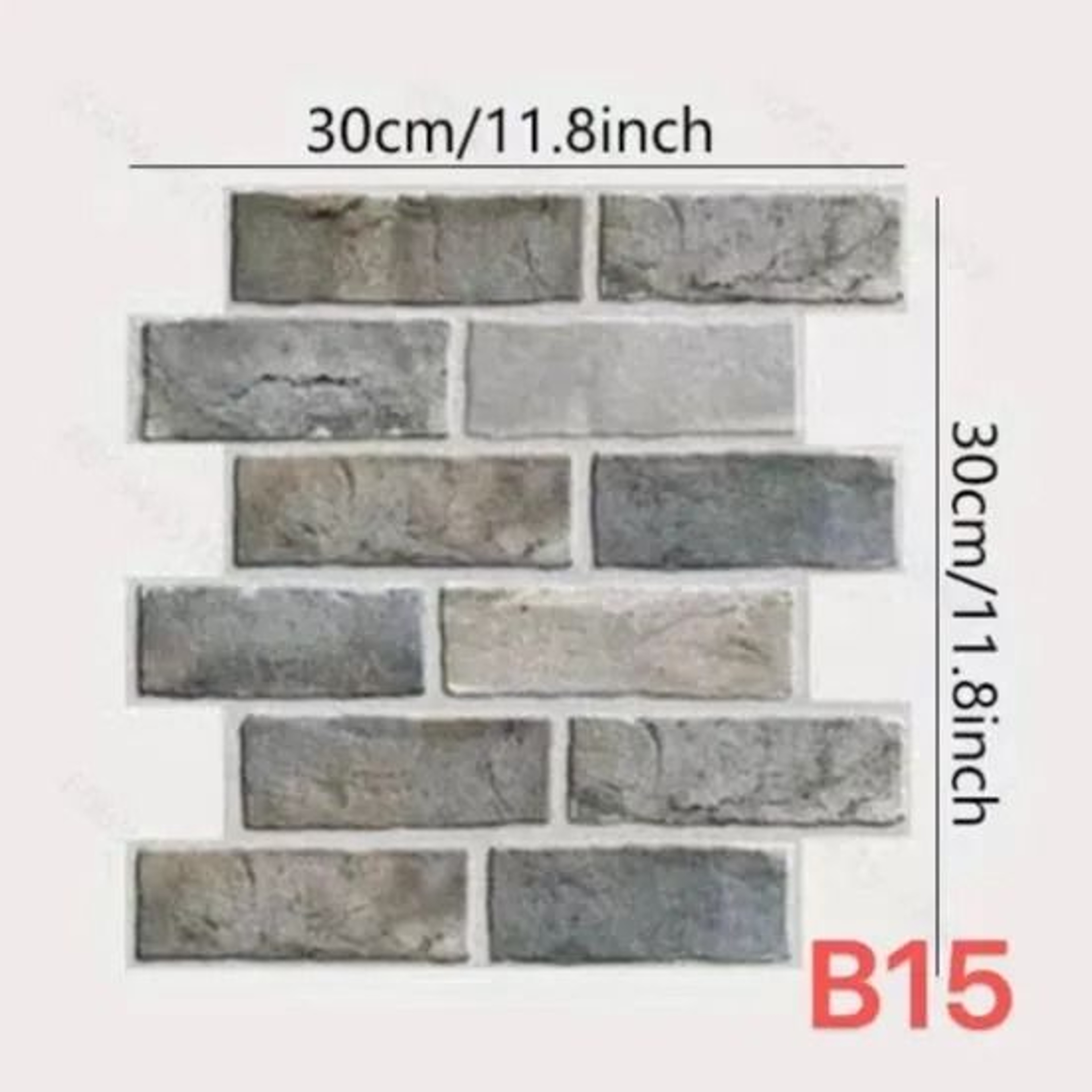 3D Faux Brick Surface Panels Waterproof Peel Stick Tile Backsplash 10 Sheet Pack 7