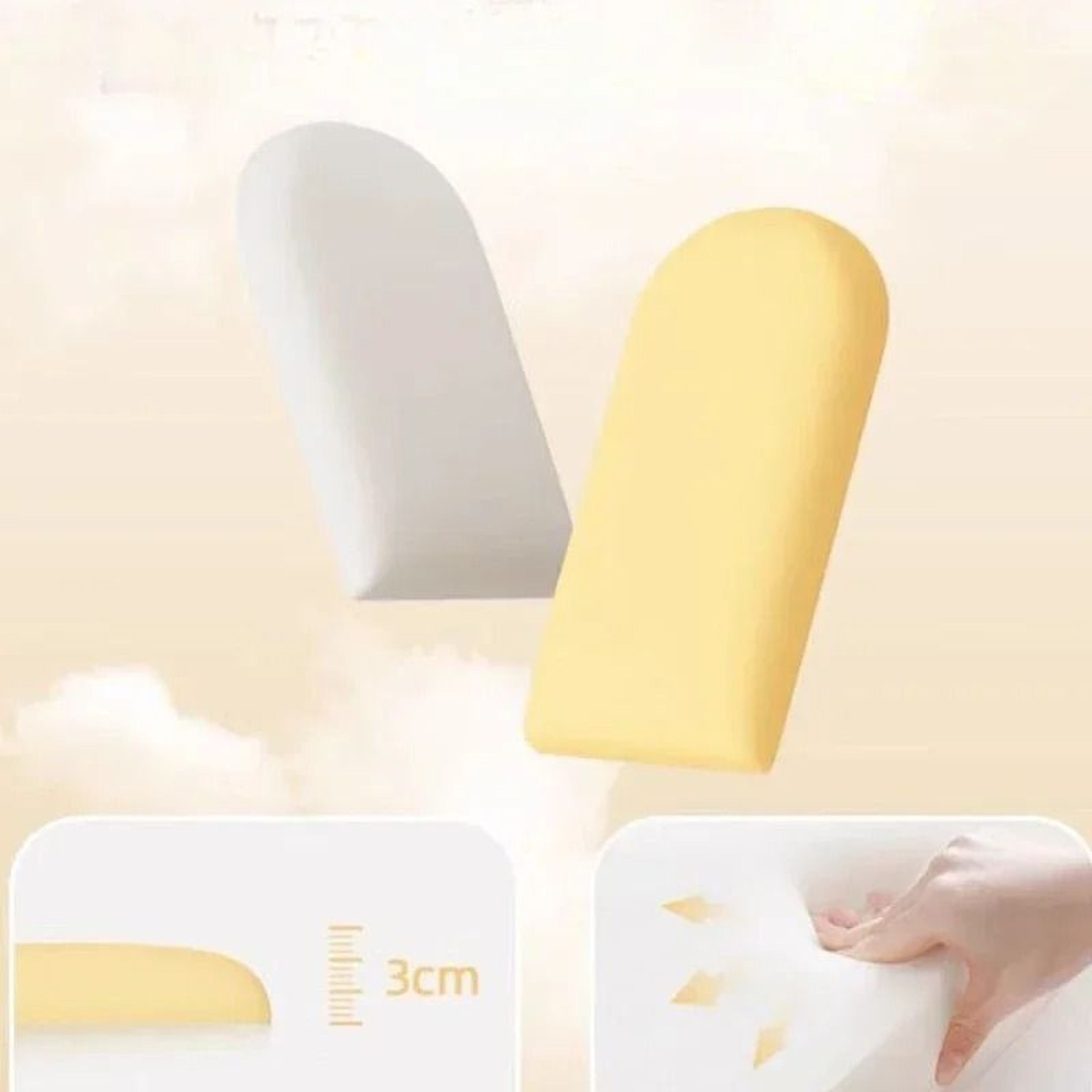 Arc Cushioned Headboard Anti Collision Soft Wall Panel Upholstered Bed Padding 4