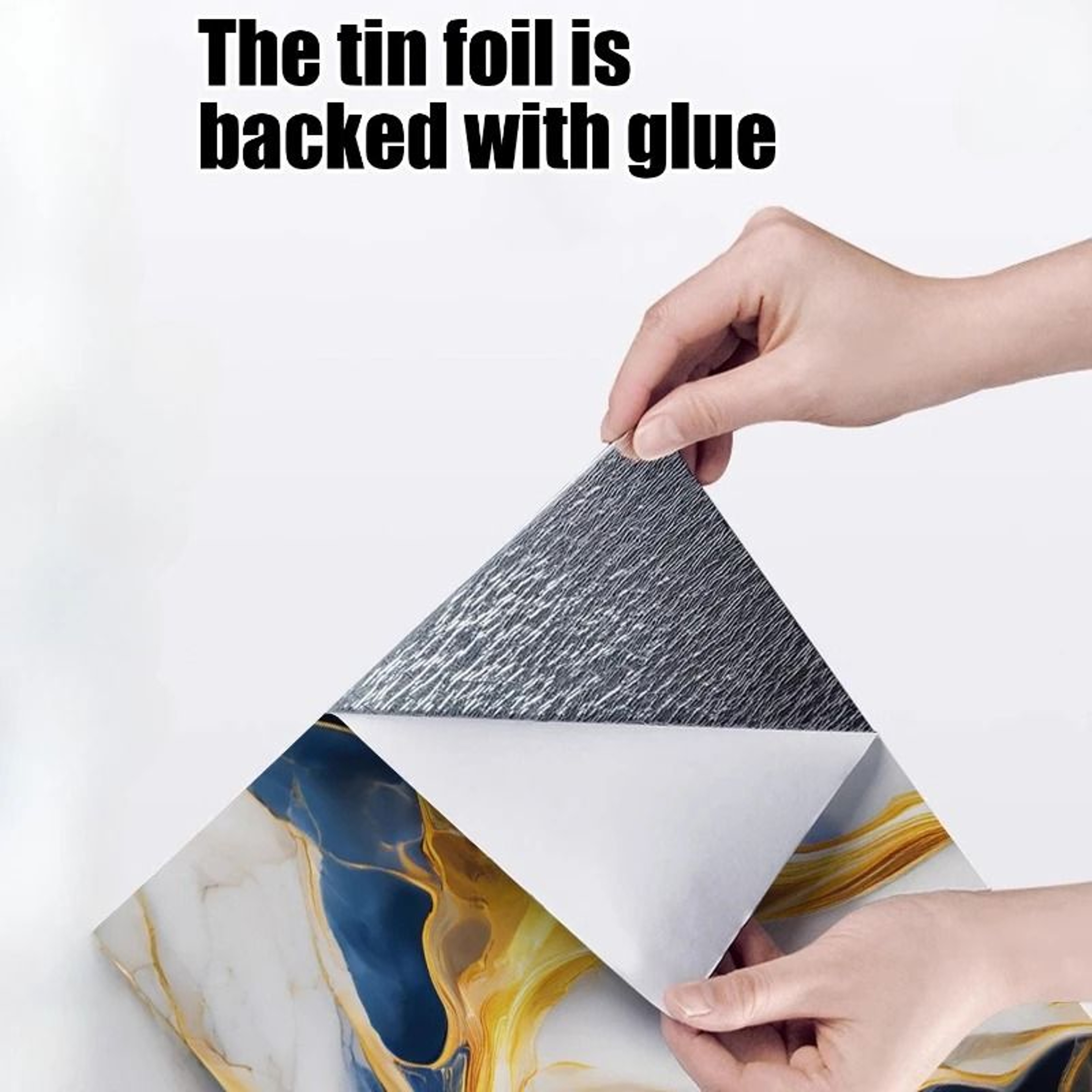 3D Marble Pattern Self Adhesive Waterproof Tile Wall Stickers Pack 3