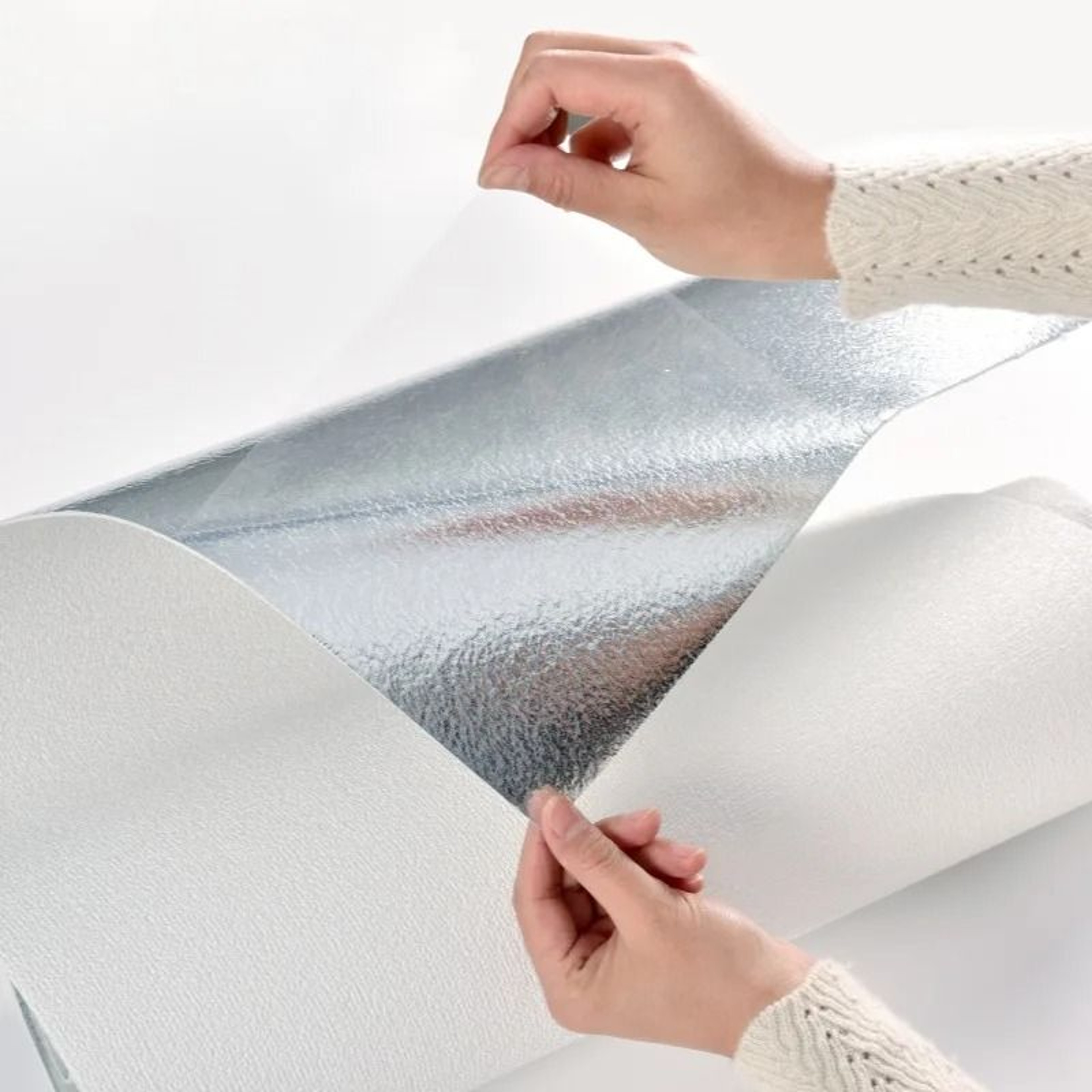 3D Linen Texture Self Adhesive Waterproof Foam Wallpaper Roll 1