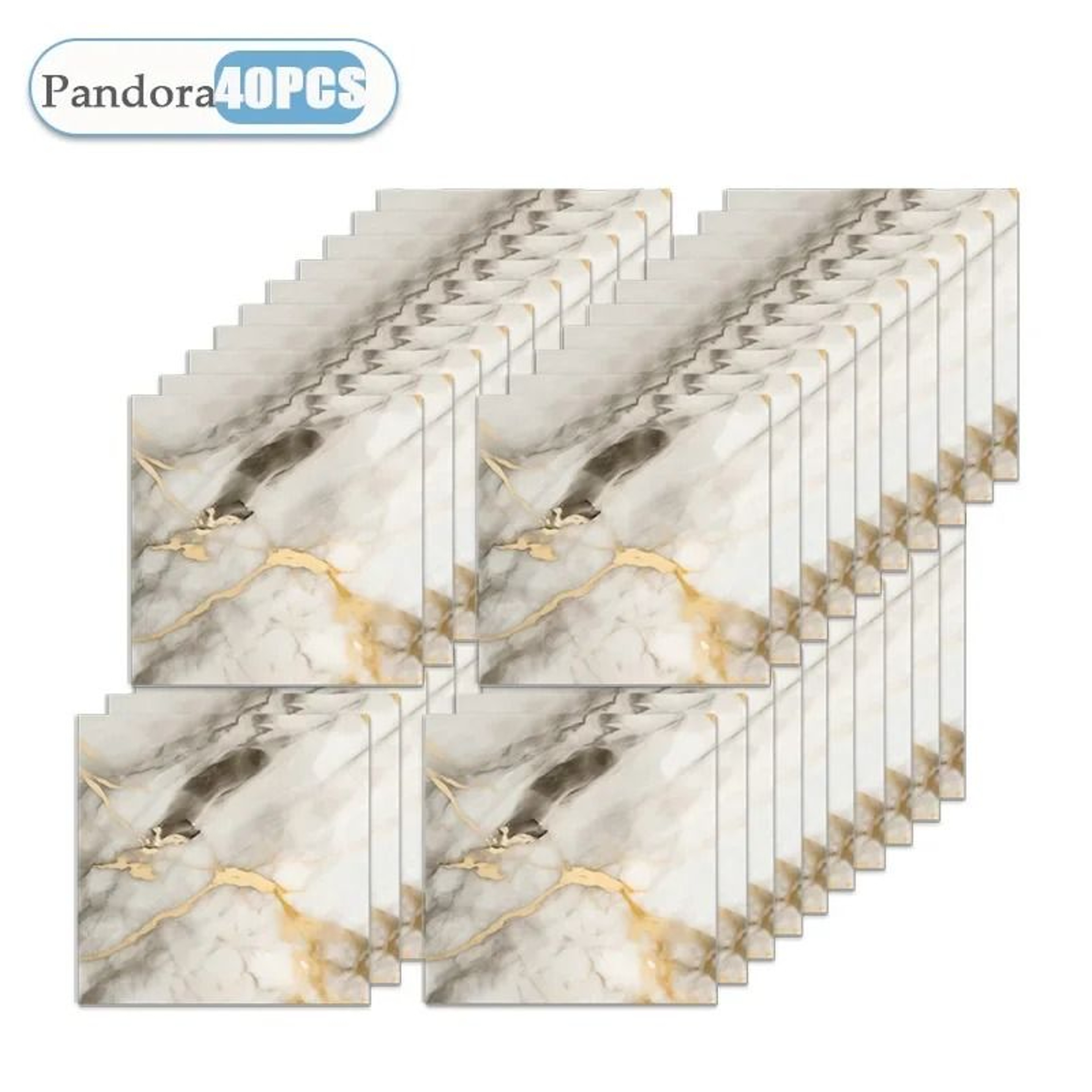 Square Peel And Stick Tile Wallpaper Panel Set 24