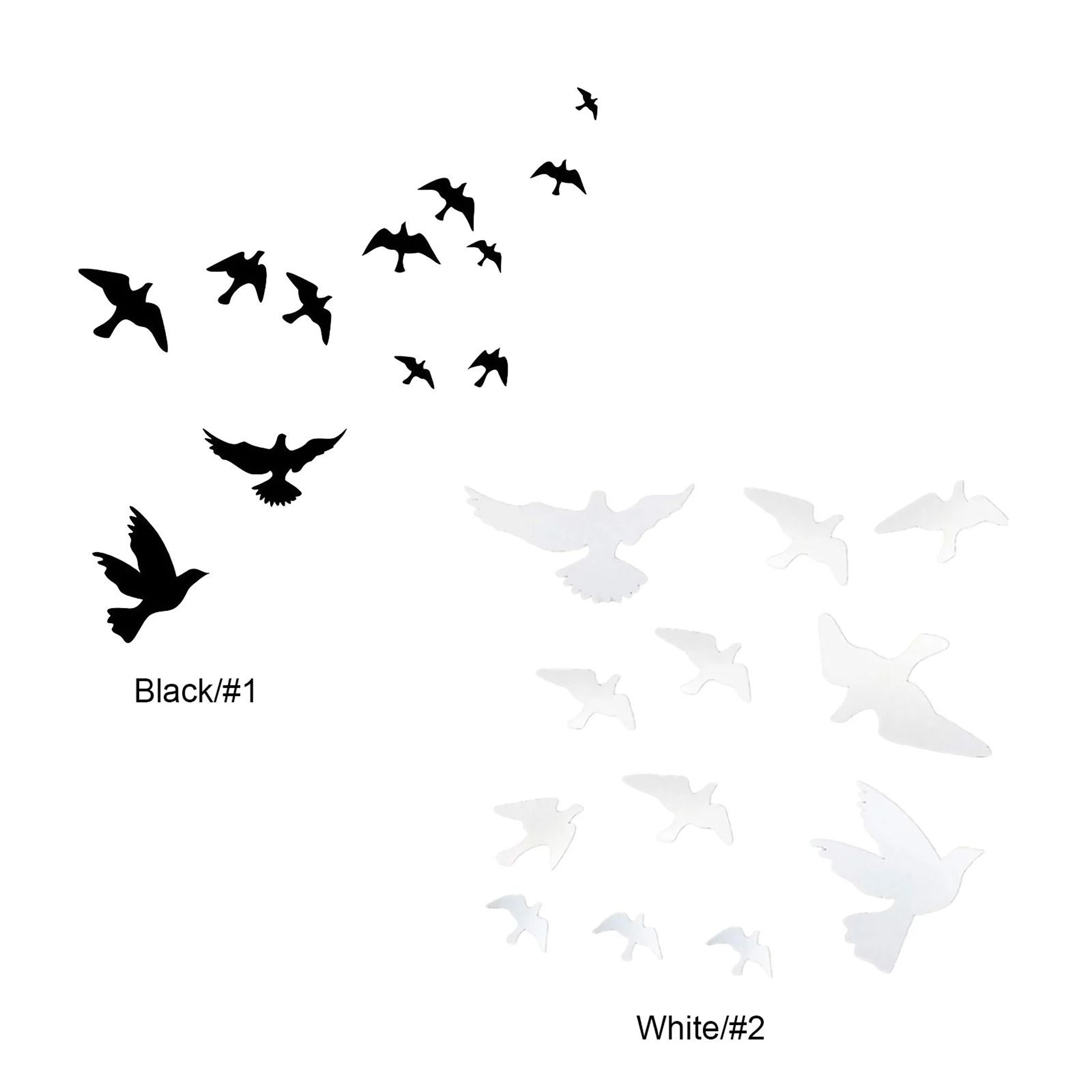 Anti Collision Window Alert Bird Silhouette Decal Set 0