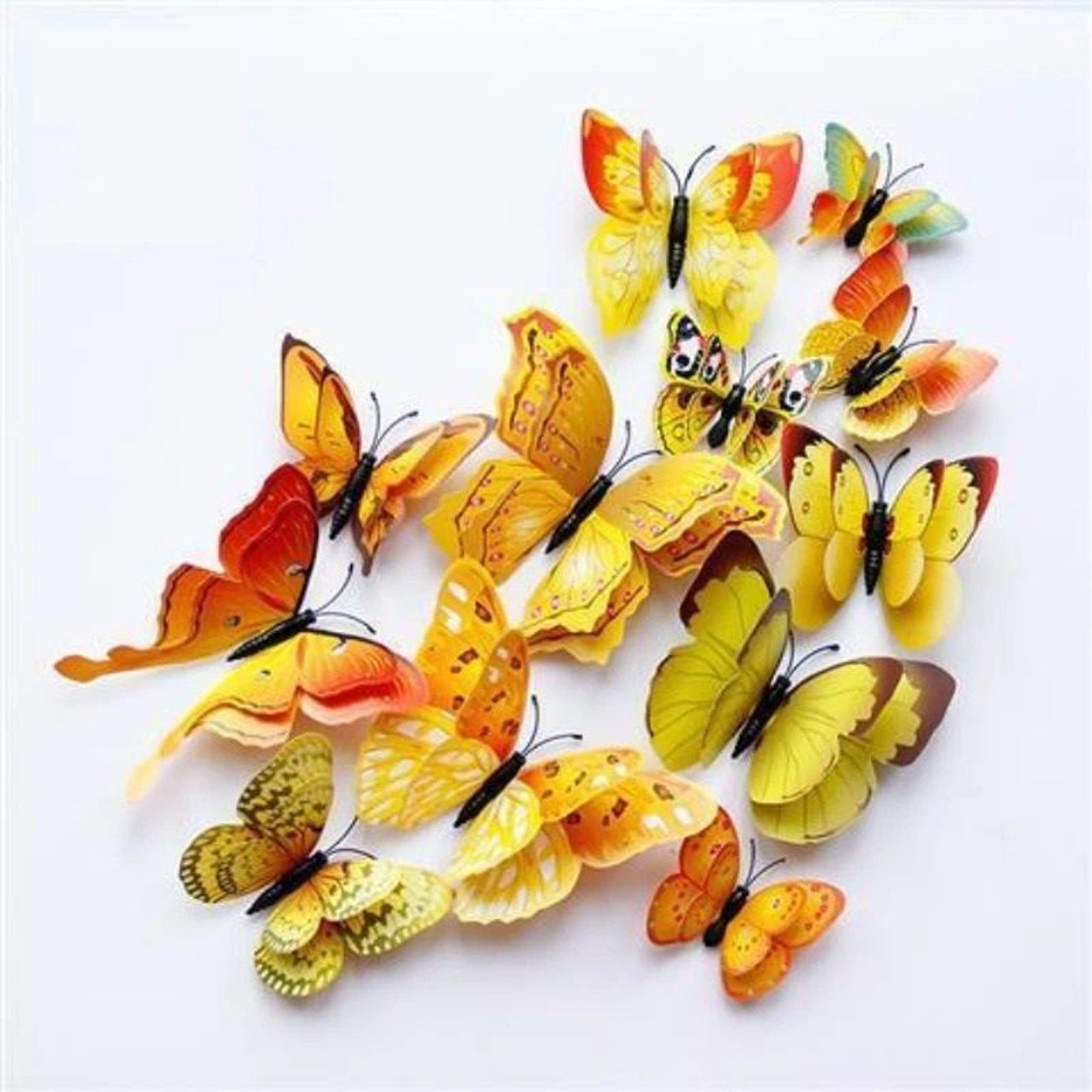 3D Double Layer Butterfly Wall Decals With Integrated Magnet And Adhesive Set 5