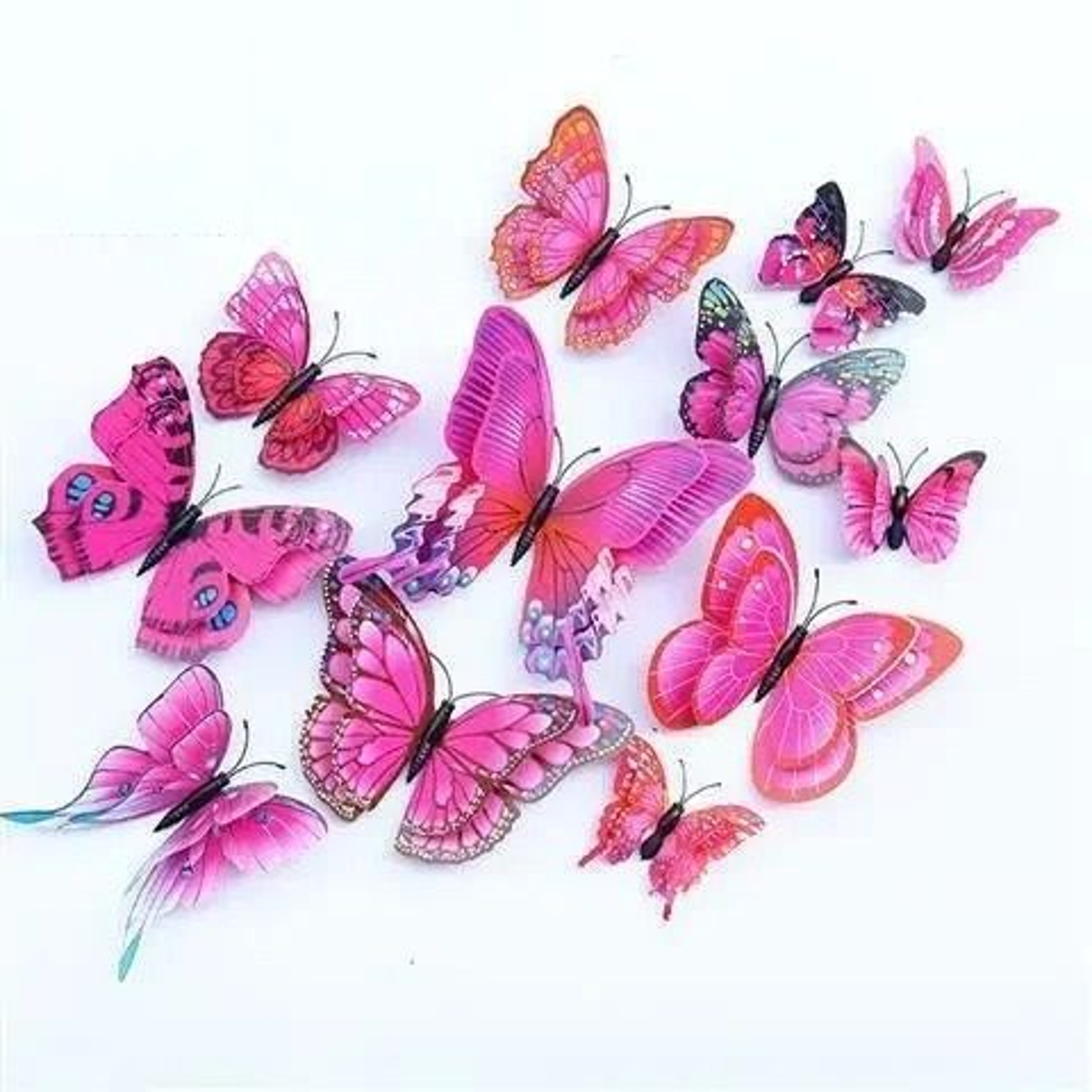 3D Double Layer Butterfly Wall Decals With Integrated Magnet And Adhesive Set 6