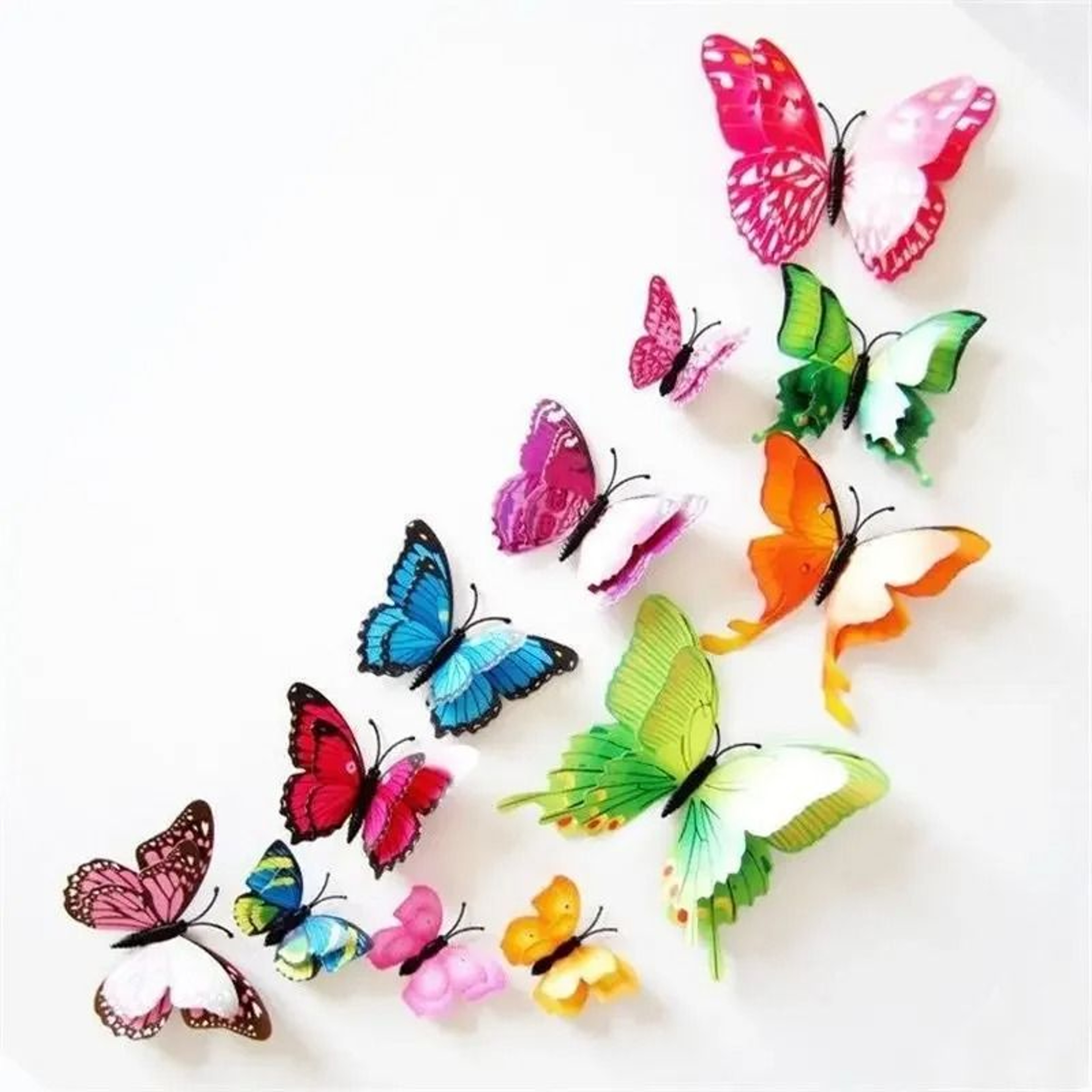 3D Double Layer Butterfly Wall Decals With Integrated Magnet And Adhesive Set 14
