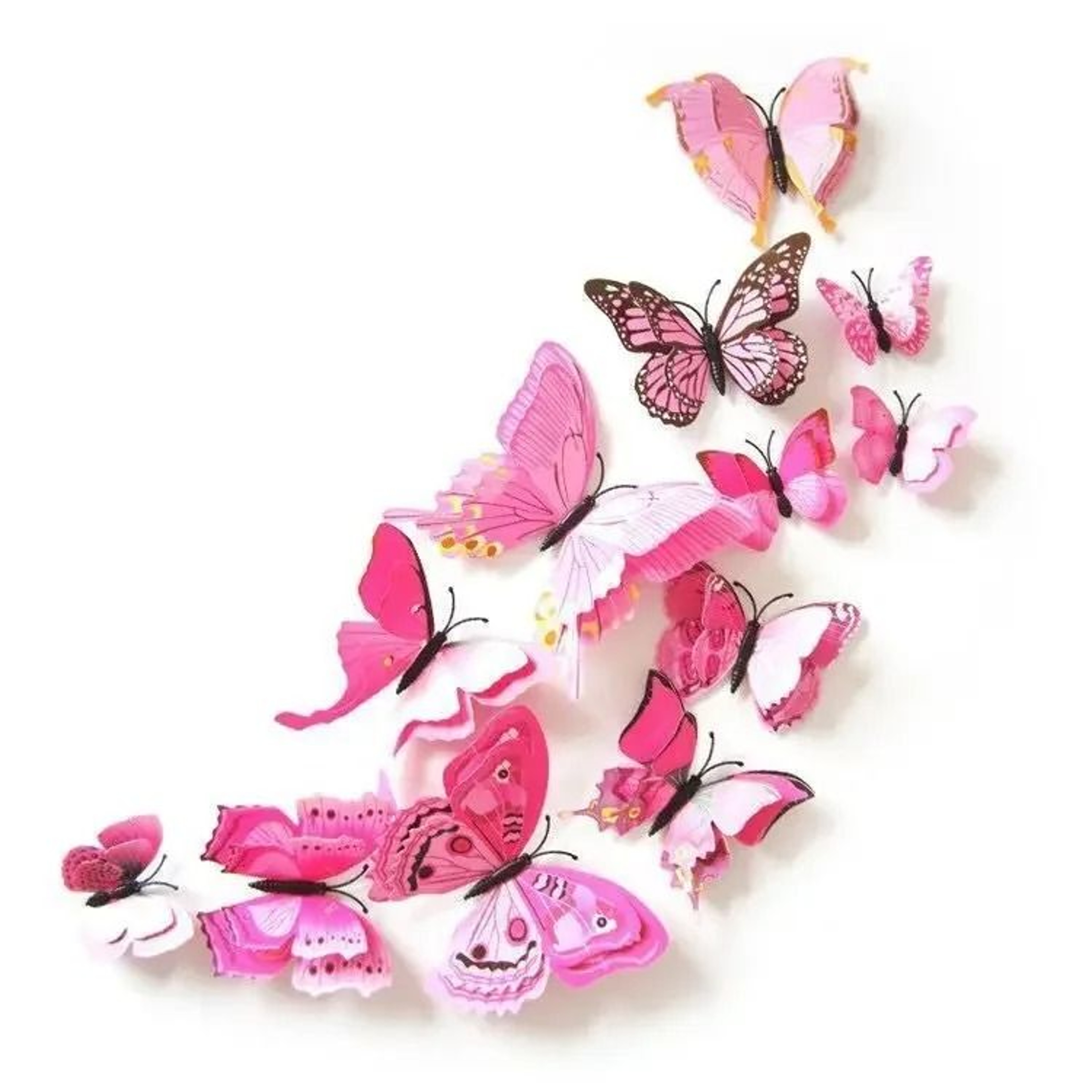 3D Double Layer Butterfly Wall Decals With Integrated Magnet And Adhesive Set 20