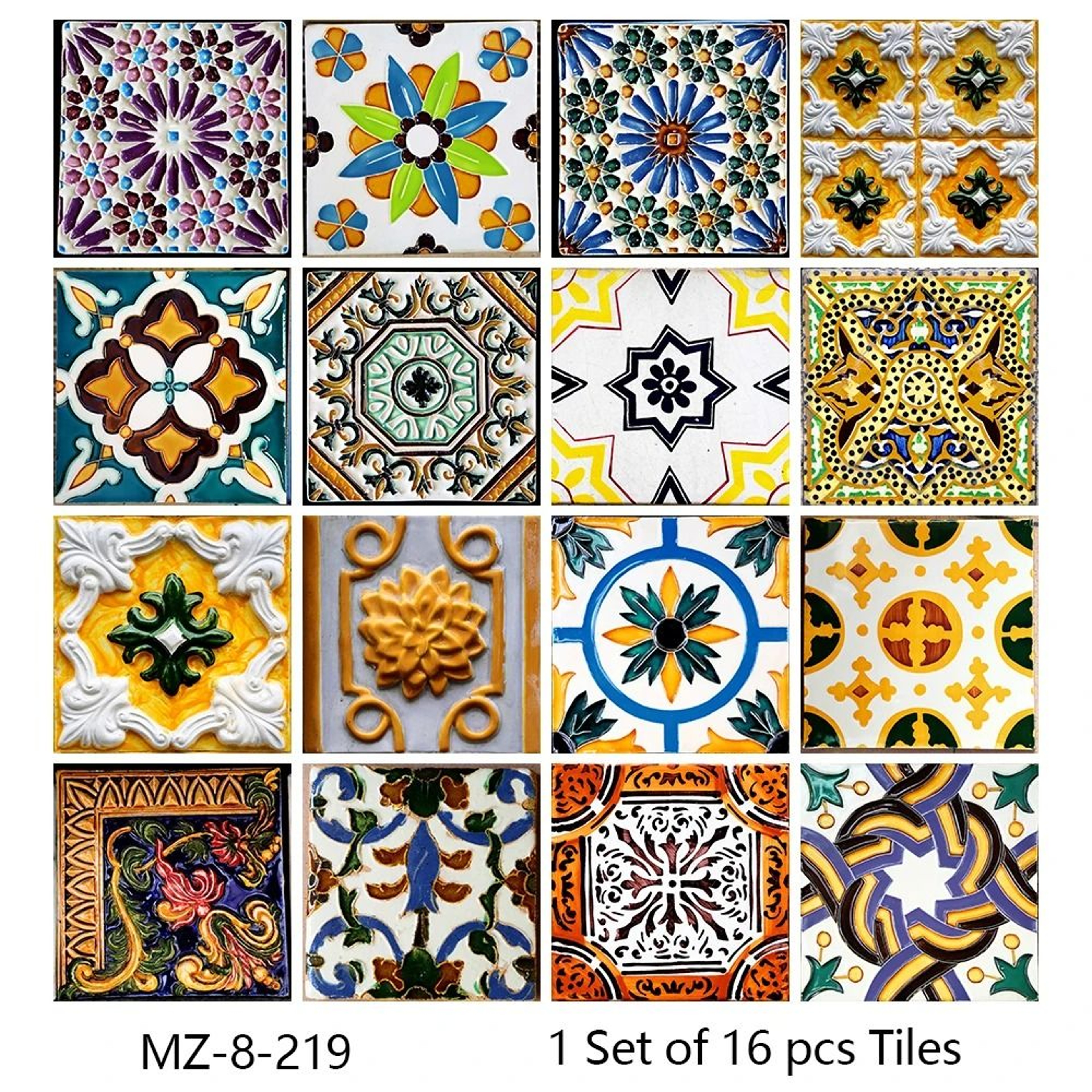 16 Piece Matte Waterproof Tile Pattern Wall and Floor Sticker Set – view 23