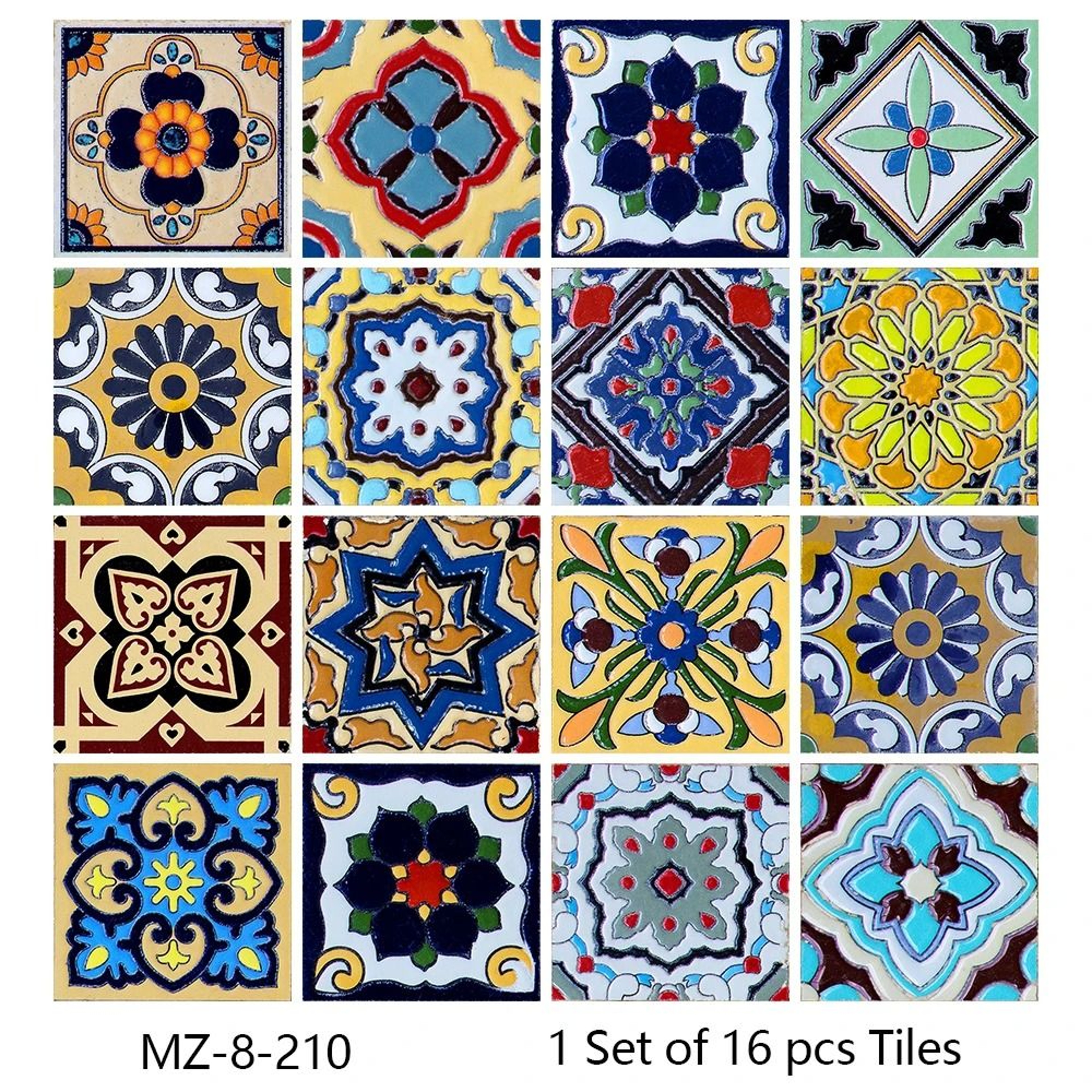 16 Piece Matte Waterproof Tile Pattern Wall And Floor Sticker Set 13