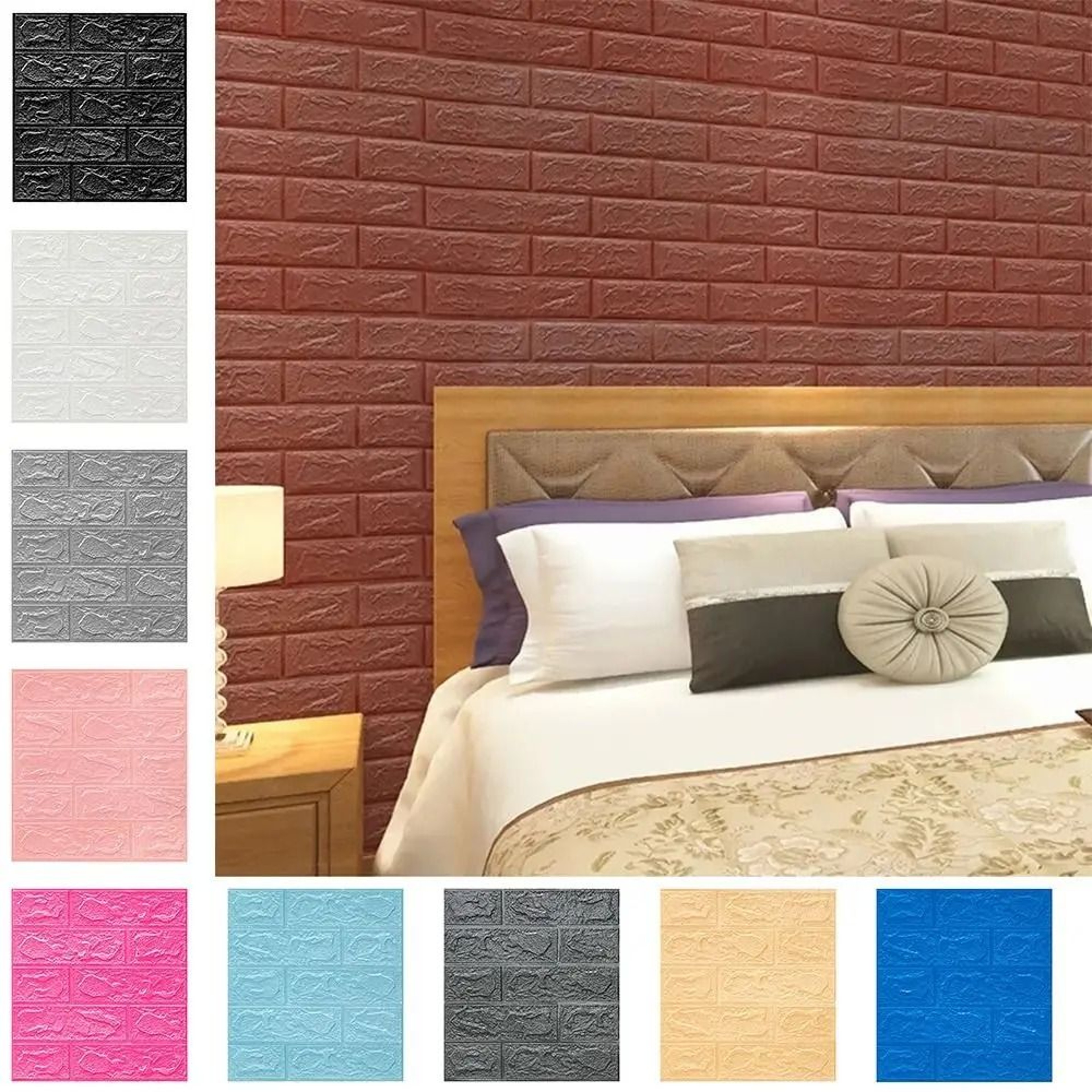 3D Waterproof Soundproof Foam Brick Wall Panel Sticker 0