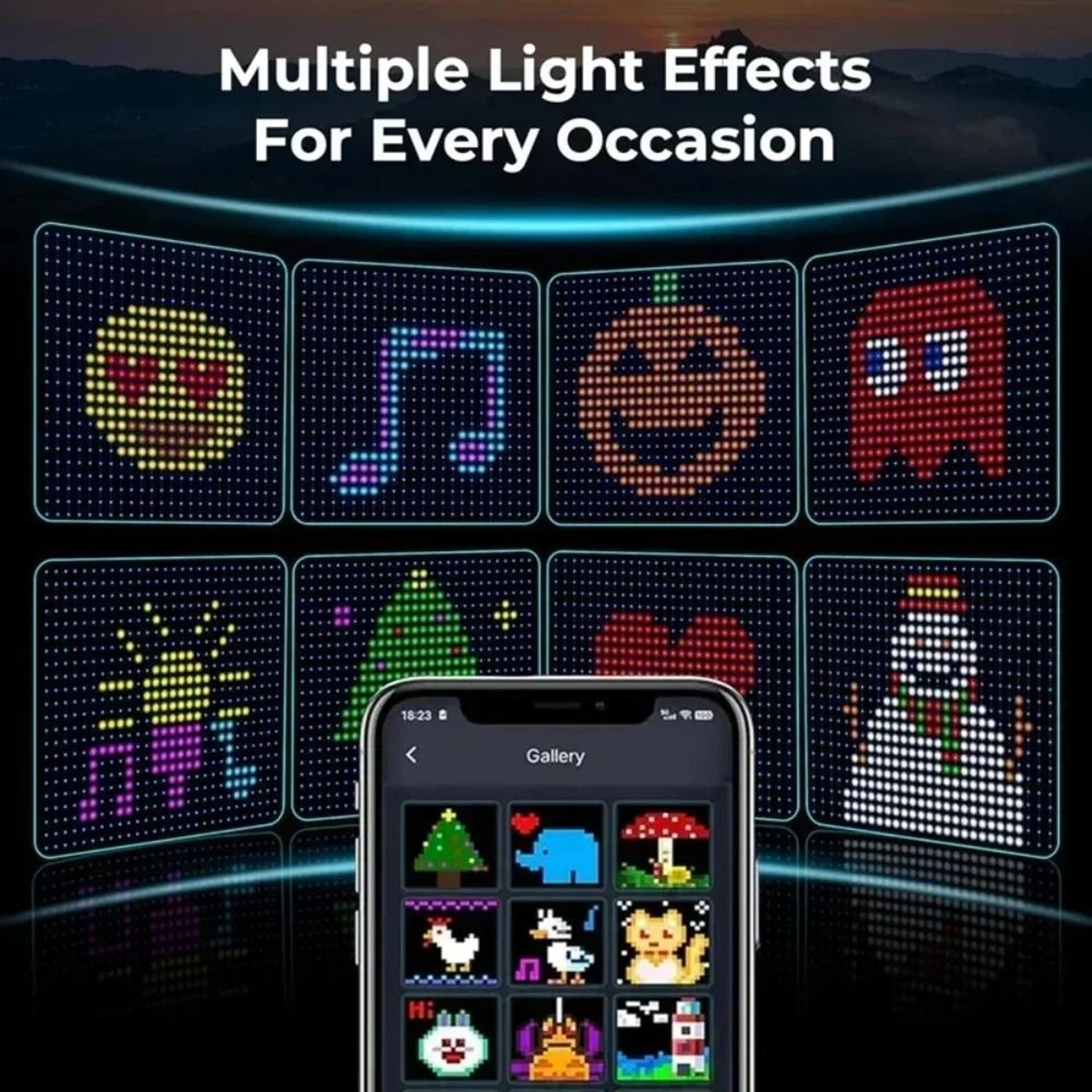 Smart Bluetooth App Control LED Christmas Curtain Light With Music Sync 3