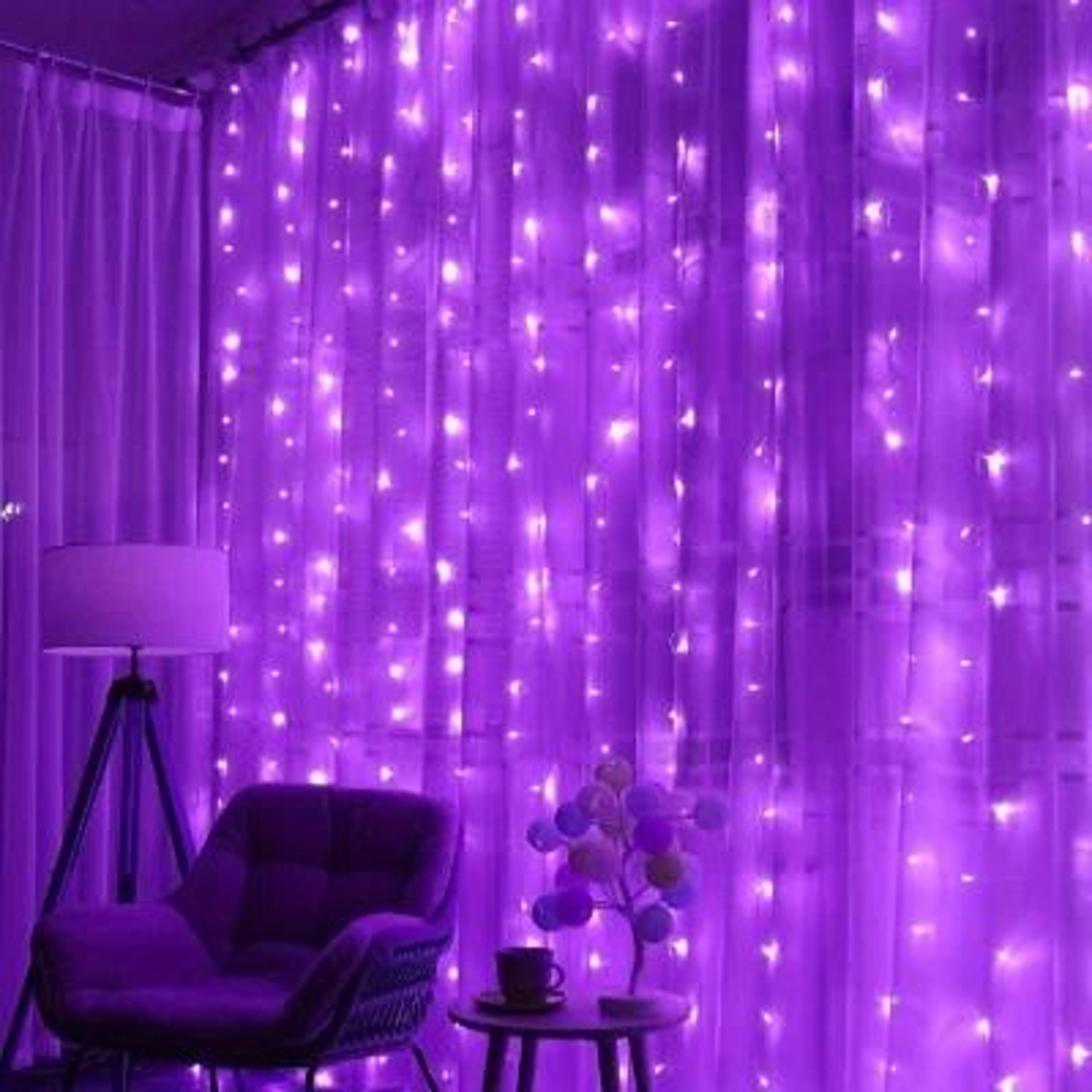 Remote Controlled Festoon USB LED Curtain String Lights For Holiday And Home Decor 12