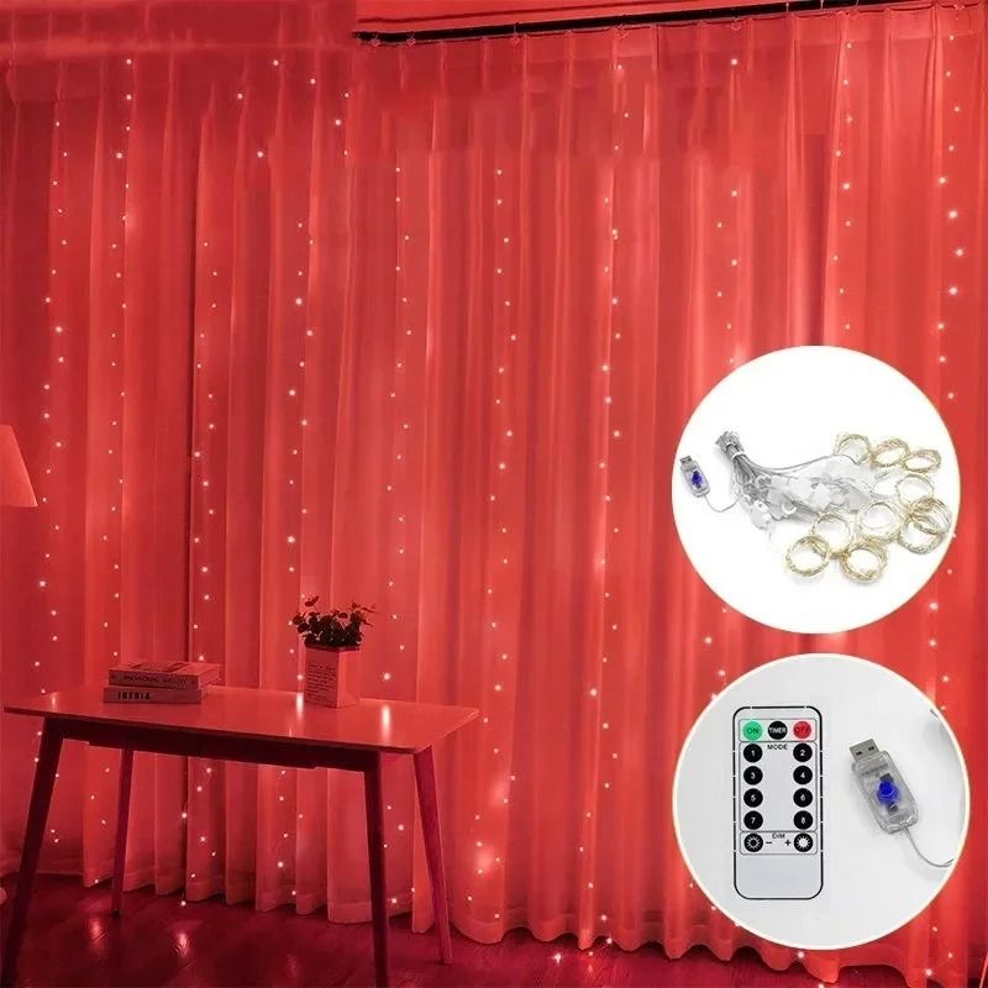 Remote Controlled 3M Series USB Waterfall LED Curtain Garland Fairy String Lights For Christmas And 11