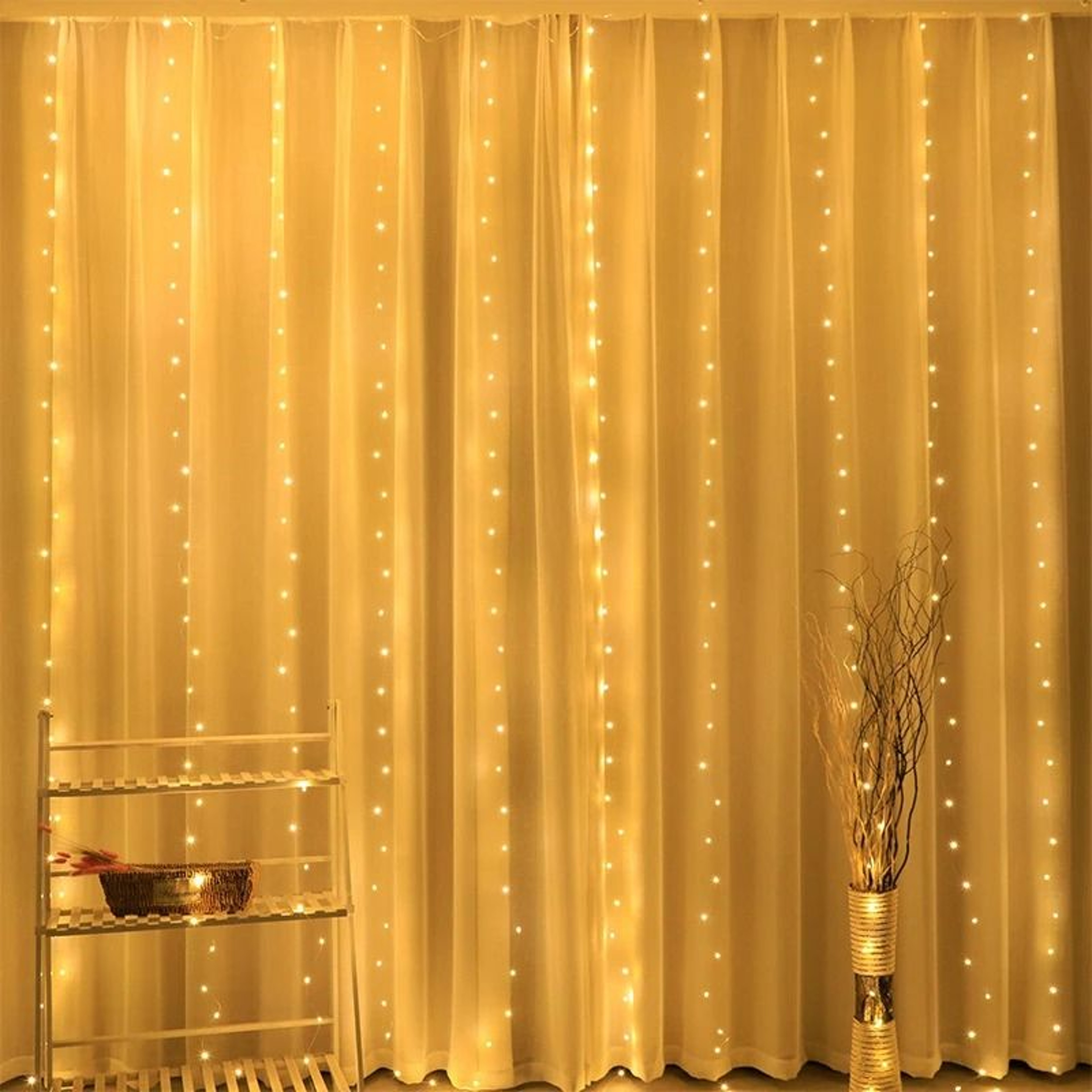 Remote Controlled USB LED Curtain String Fairy Lights With 8 Modes For Holiday And Wedding Decor 2