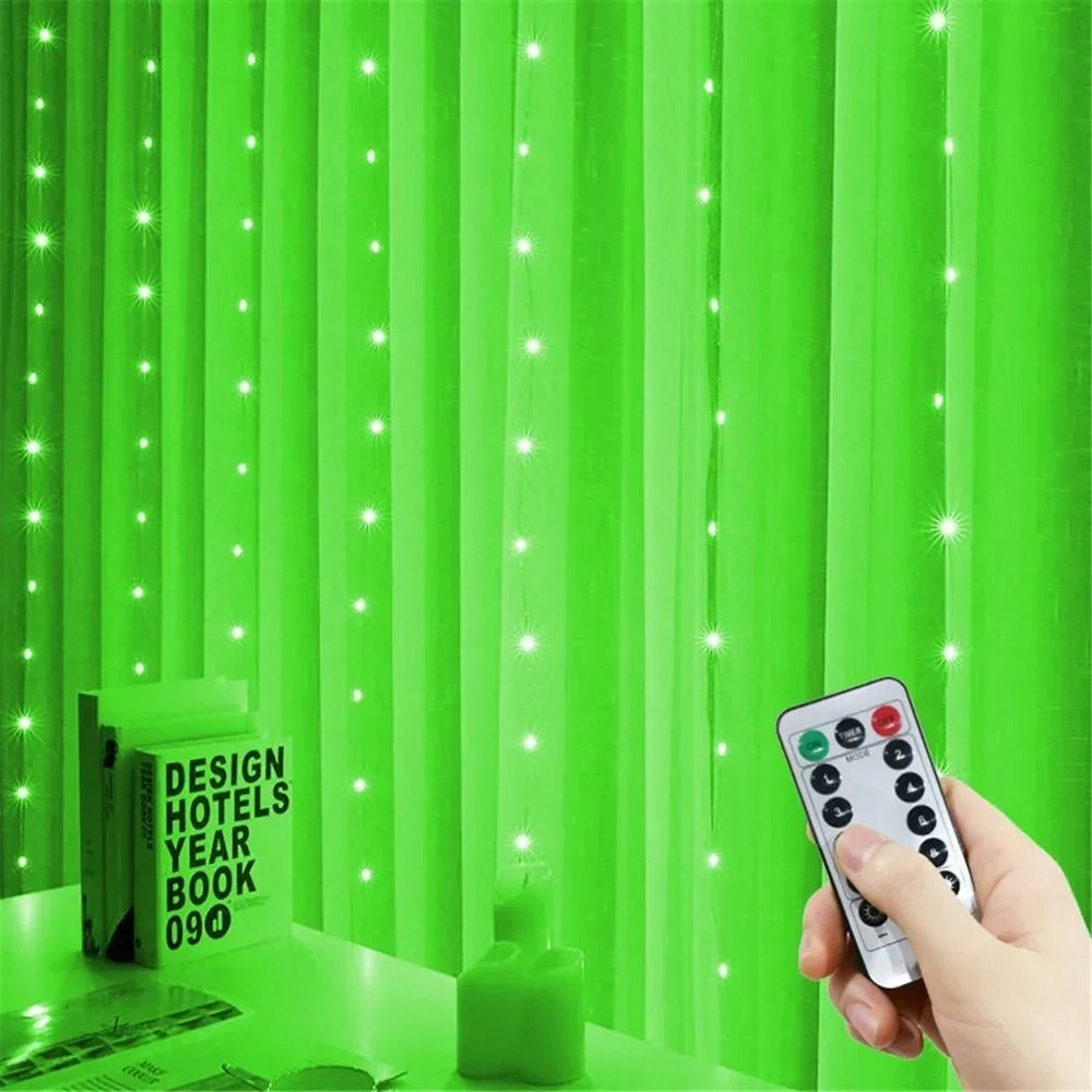 Remote Controlled USB LED Curtain String Fairy Lights With 8 Modes For Holiday And Wedding Decor 12