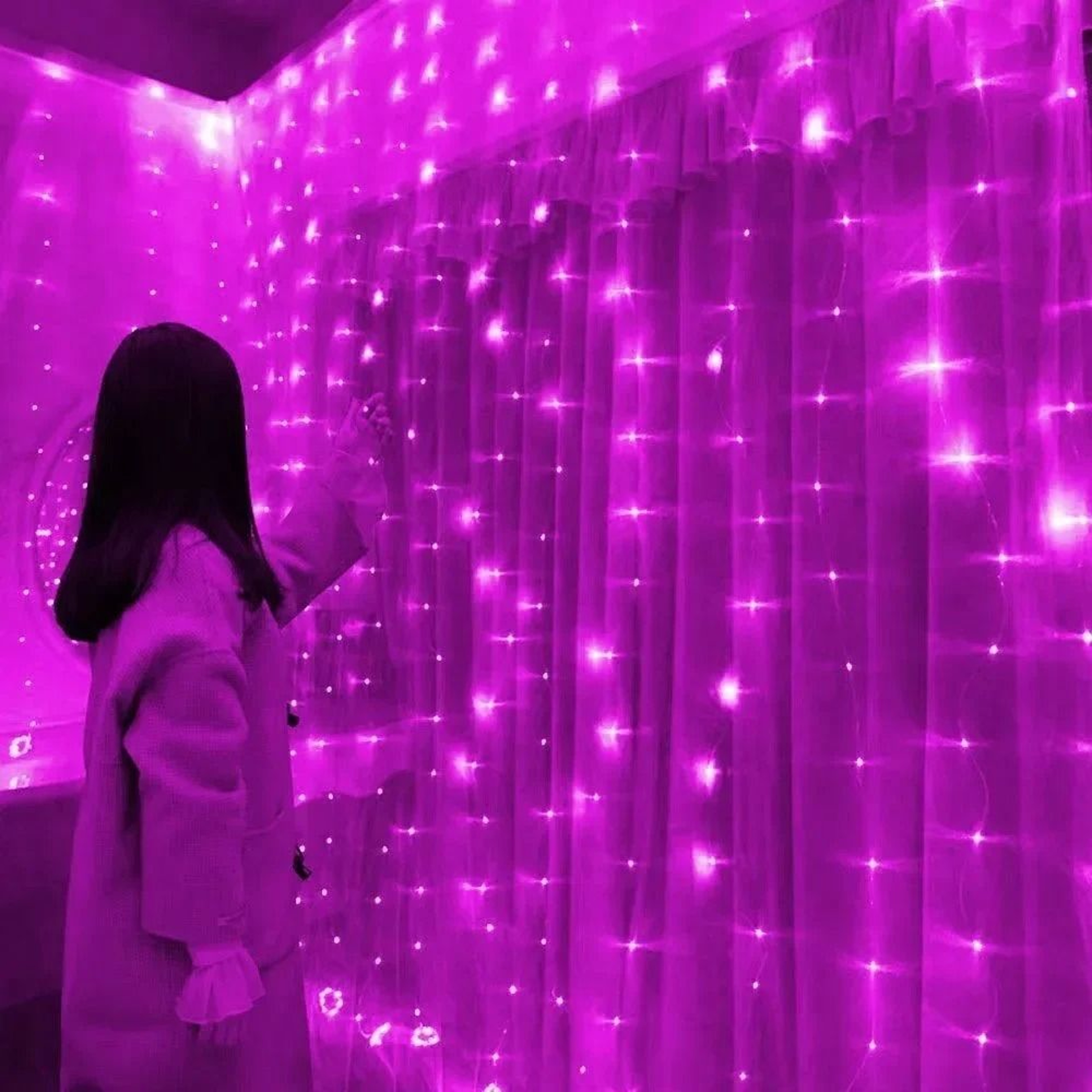 Remote Controlled USB LED Curtain String Fairy Lights With 8 Modes For Holiday And Wedding Decor 11