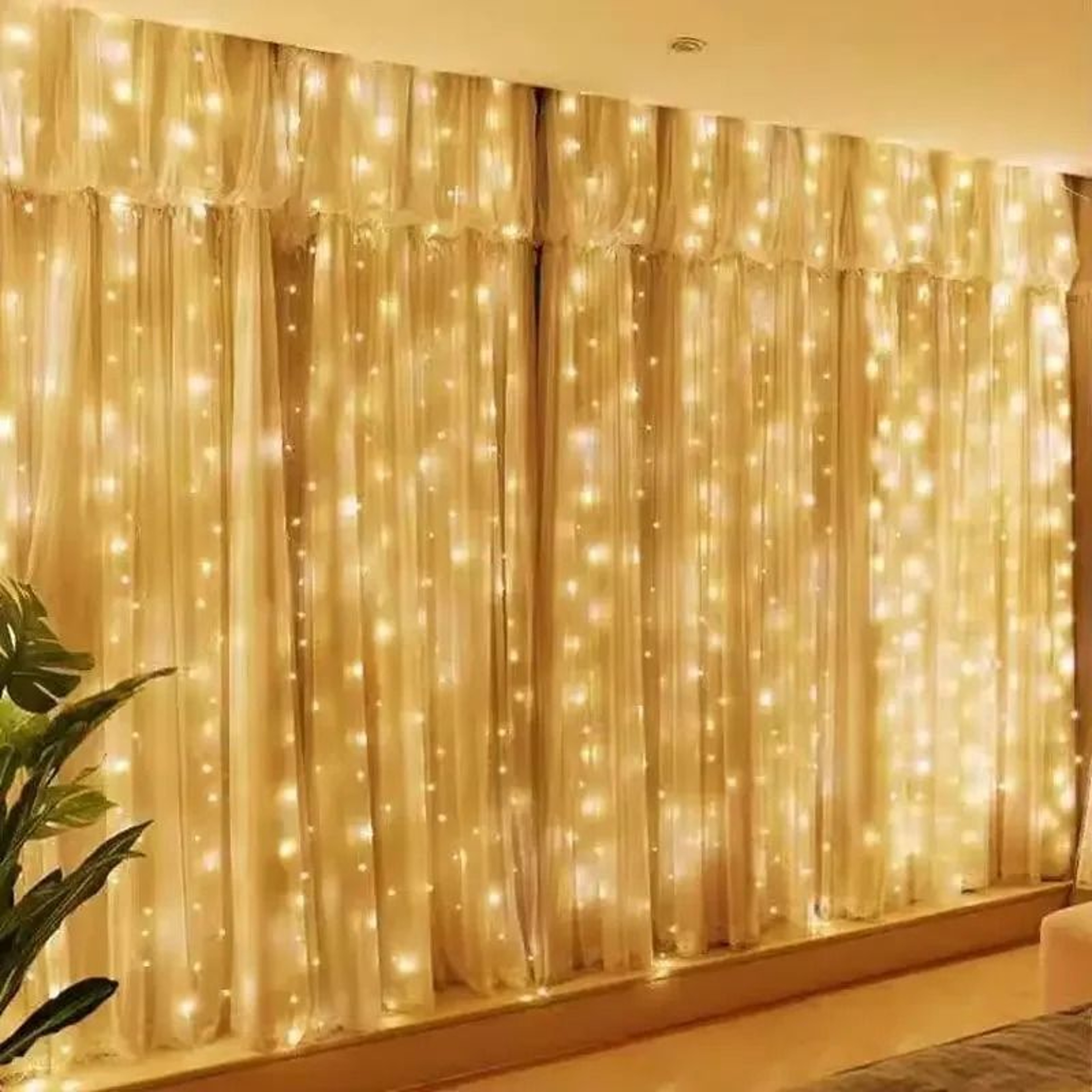 Remote Controlled USB LED Curtain Festoon Lights With Multi Width Configurations For Christmas And  2